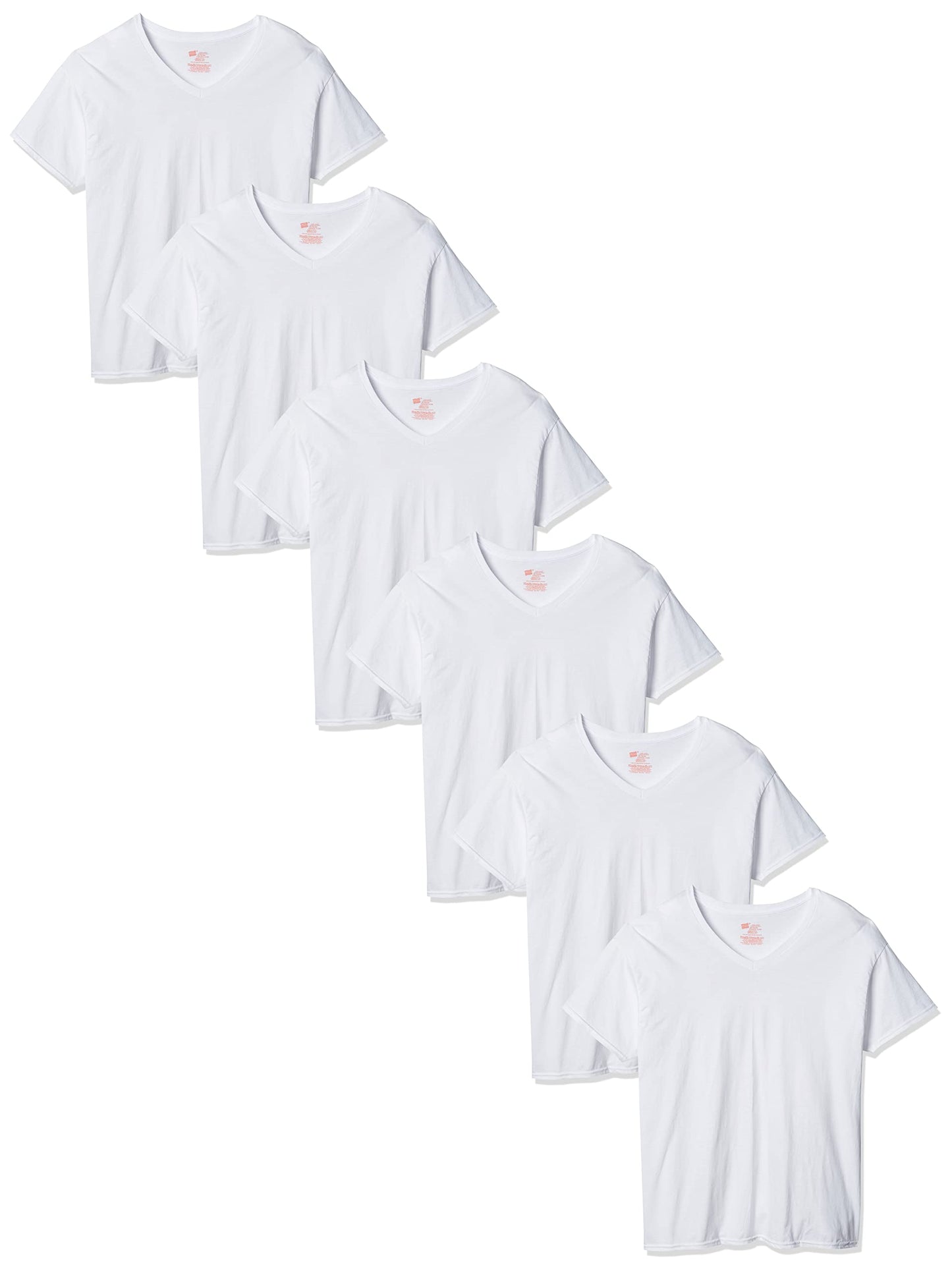 Hanes Ultimate Men's 6-Pack Best V-Neck T-Shirt