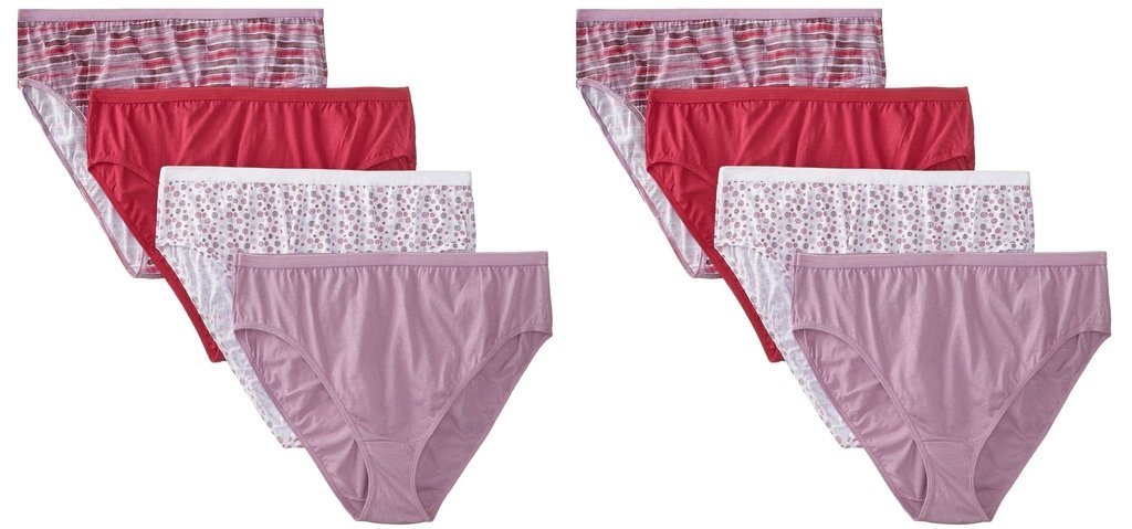 Hanes Women's Lady’s 6Pack Assorted Hi Cuts Briefs Underwear Ladies Pantys 5