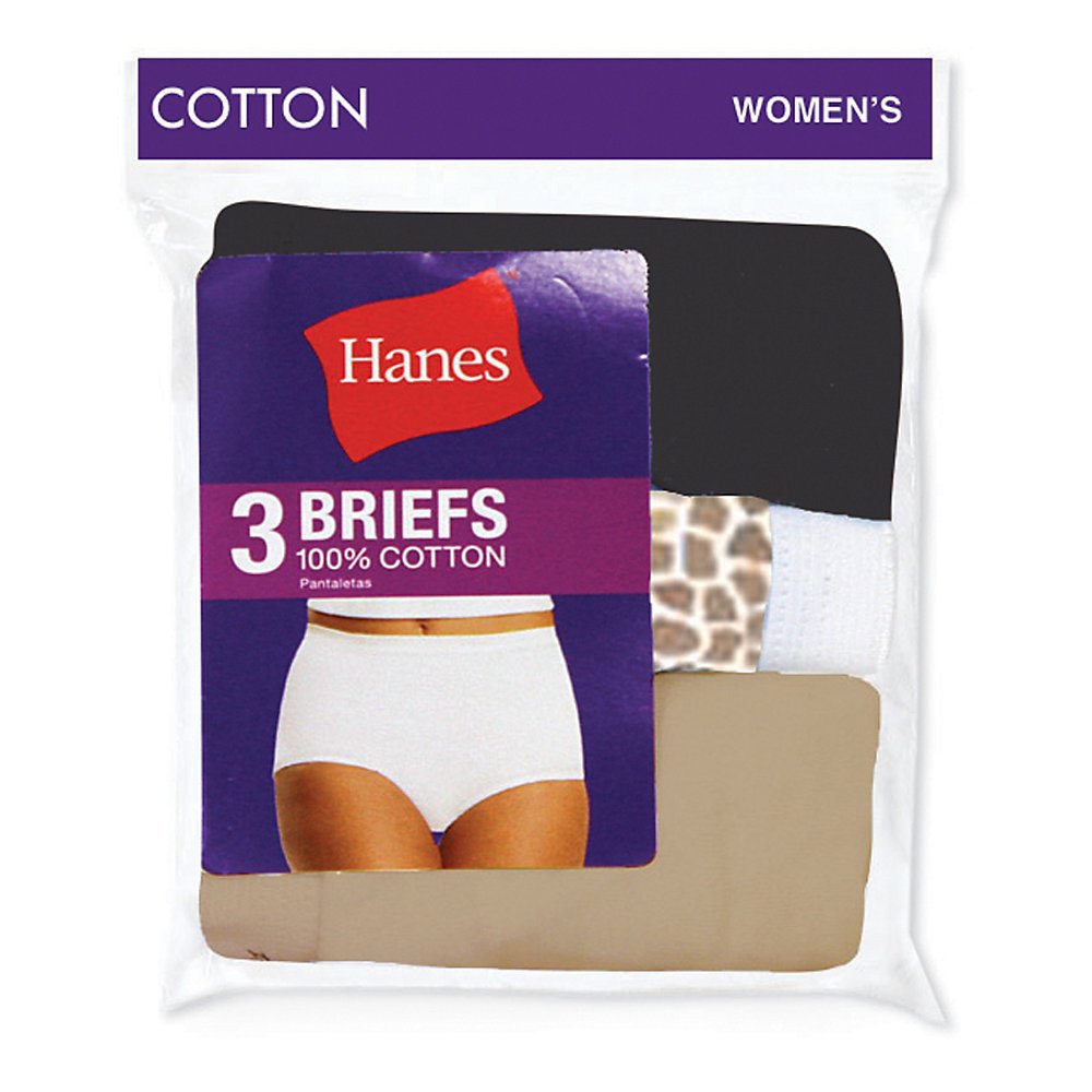 3-Pack Hanes Women's Cotton Briefs D40L 7 Body Tones Assortment