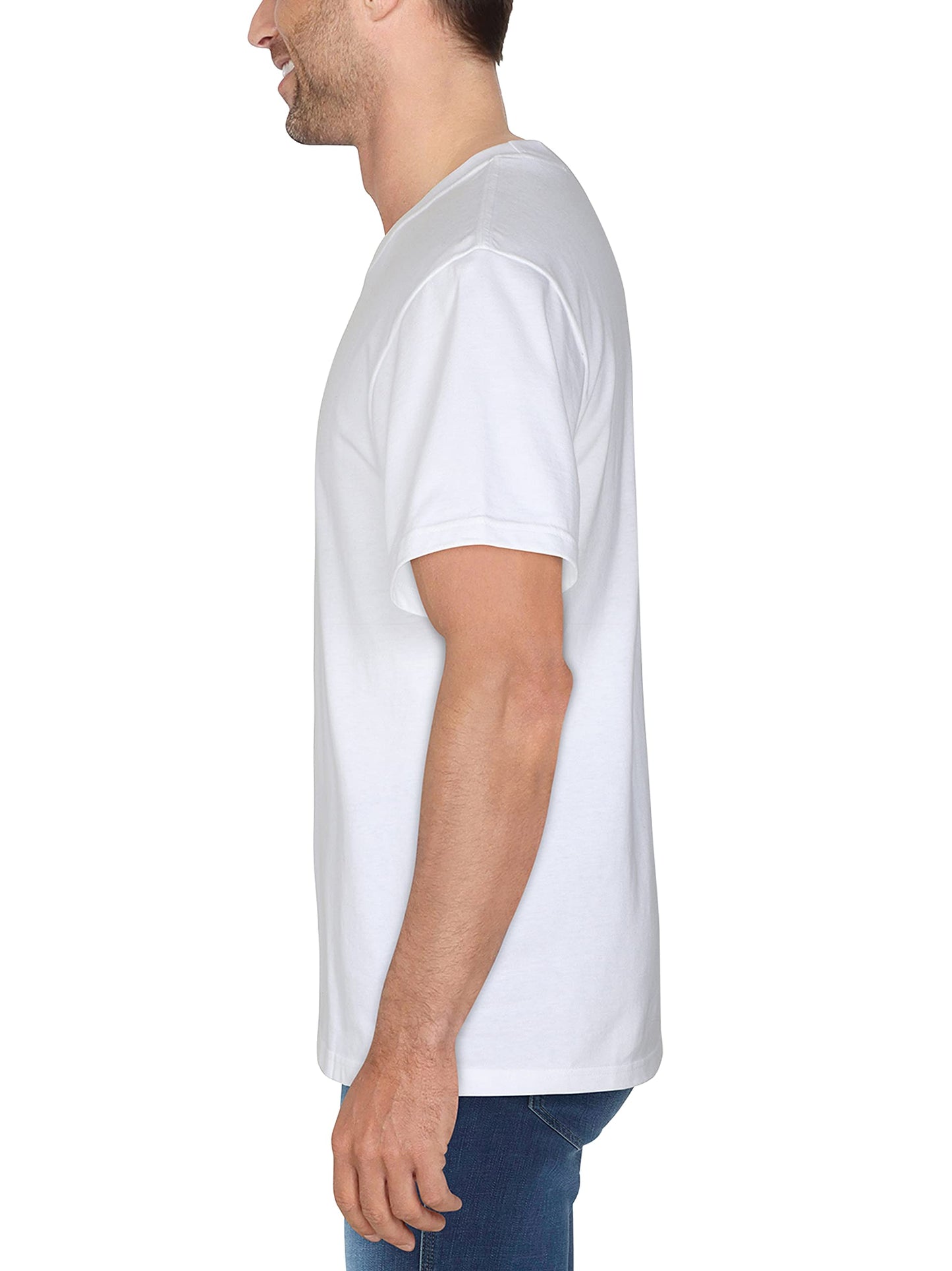 Fruit of the Loom Men's Crafted Comfort Tee, Classic, Sizes S-2X, Relaxed Fit-Cotton-White, XX-Large