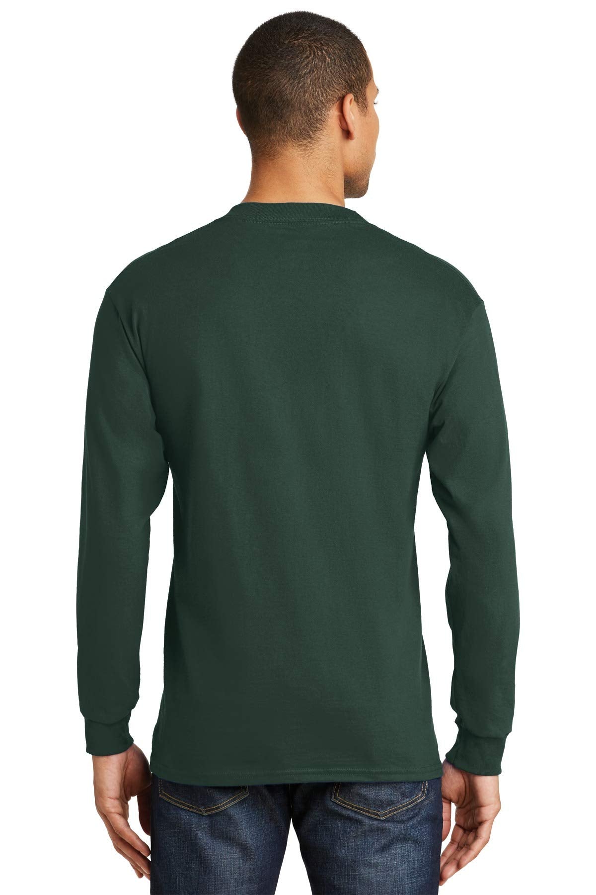Hanes Long Sleeve Beefy-T T-Shirts (3X-Large, Deep Forest)
