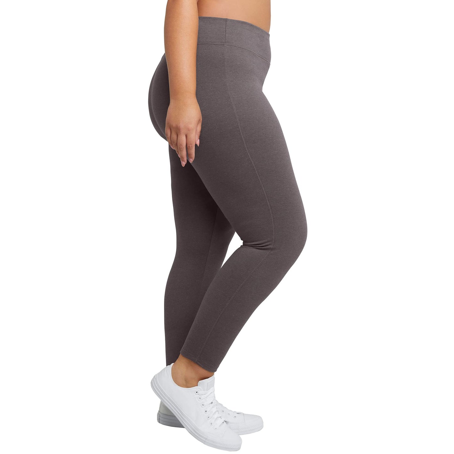 JUST MY SIZE womens Long Legging Pants, Charcoal Heather, 4X US