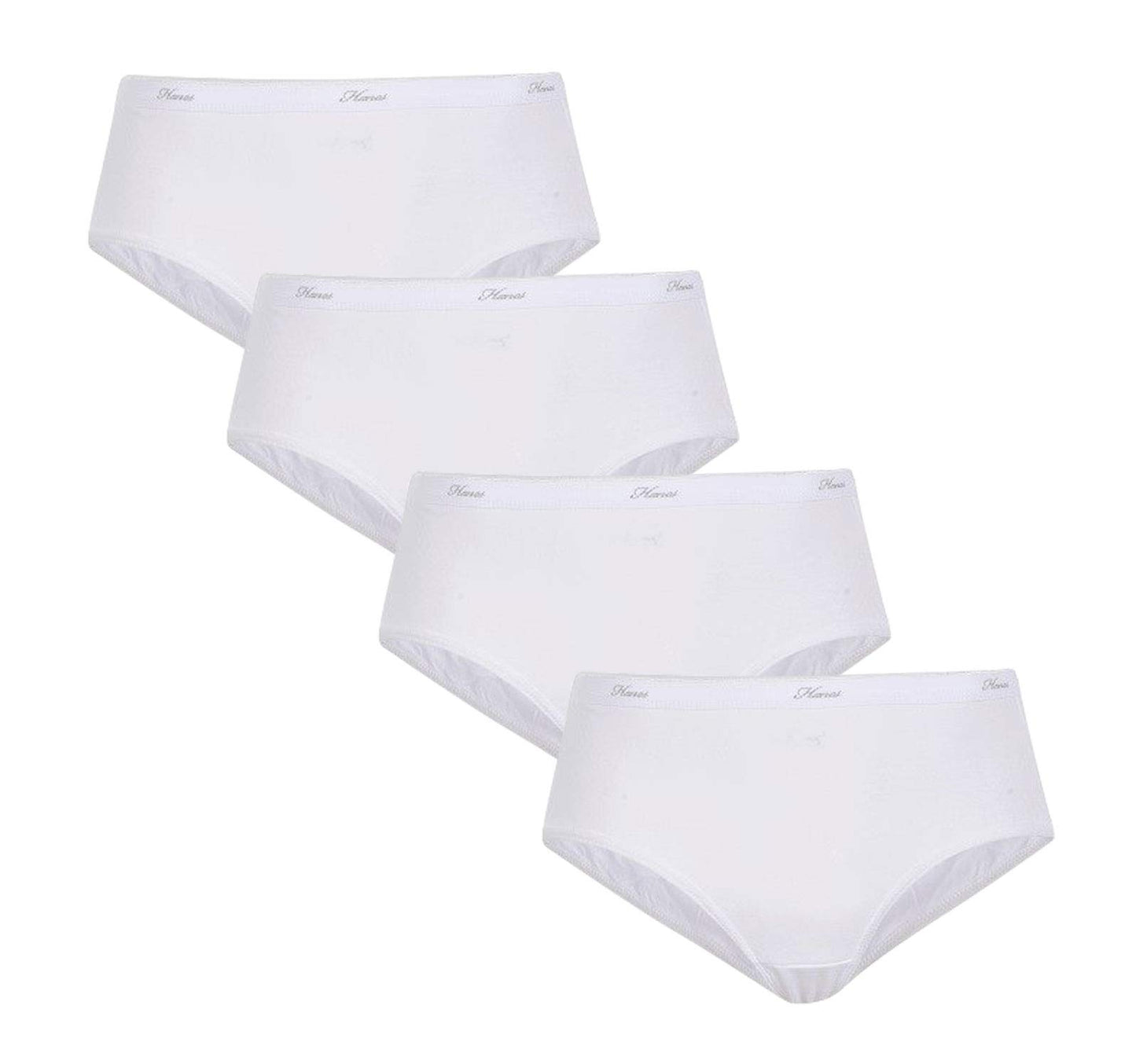 Hanes Ultimate Women's Comfort Cotton Hipster Panties (8, Hanes Platinum 100 Cotton White 4 Pack)