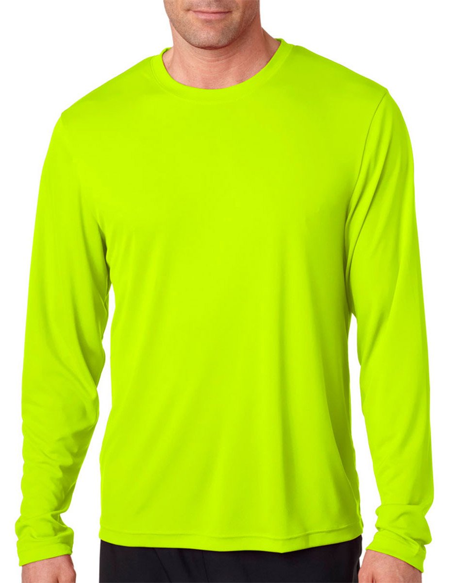 Hanes Men's Long Sleeve Cool Dri T-Shirt UPF 50+, X-Small, 2 Pack ,Navy