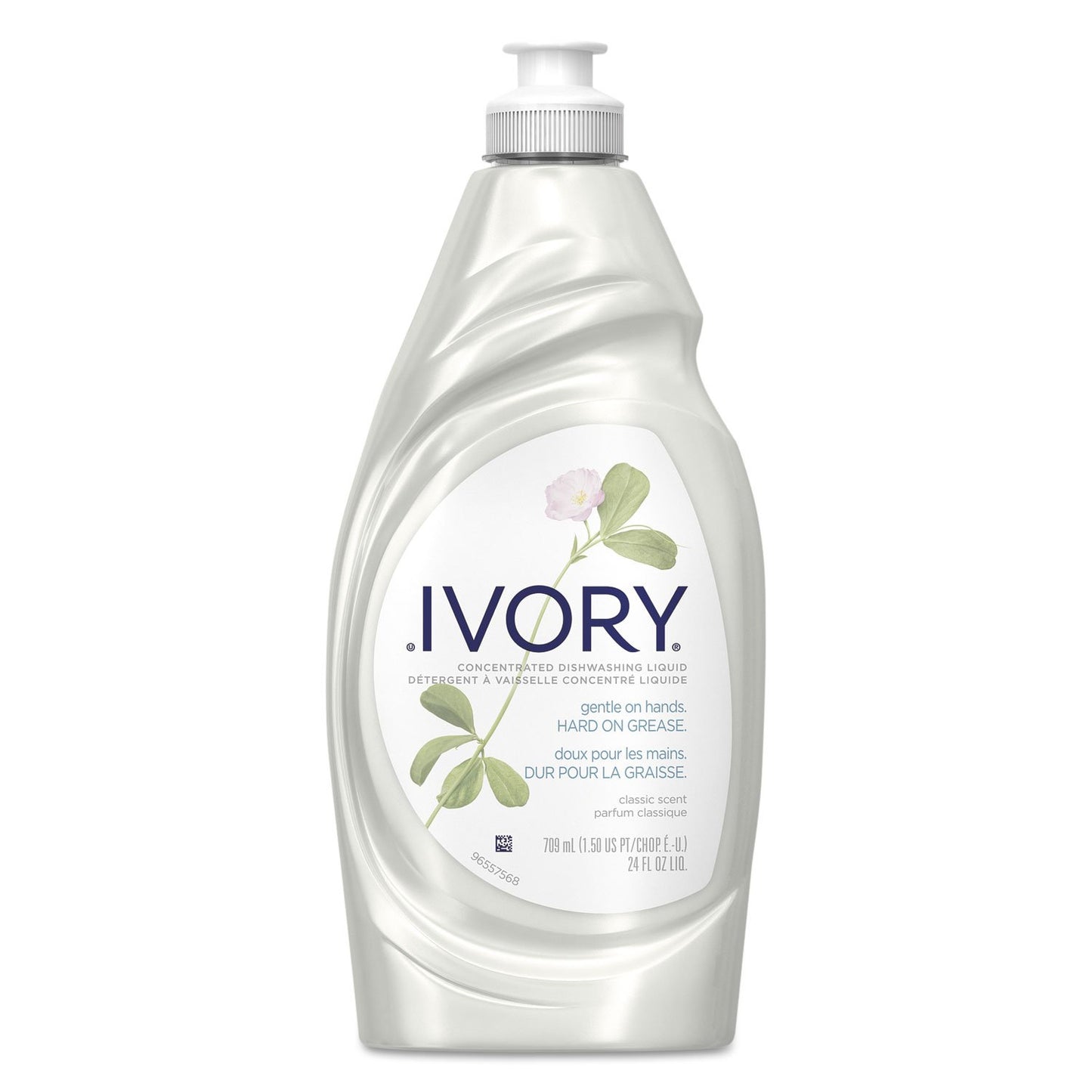 Ivory Dish Soap Classic Scent, Tough on Grease, Made Without Dyes, 24 fl oz (Pack of 10)