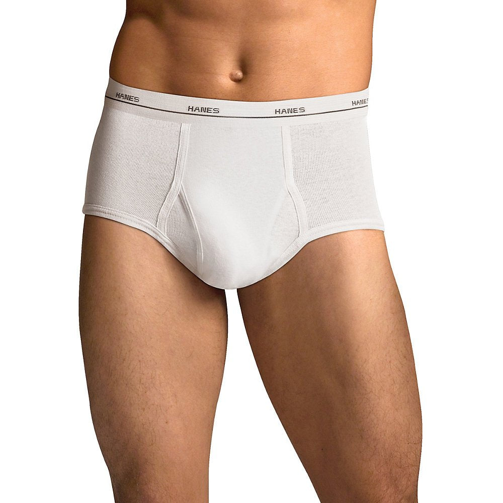 Hanes Men's Briefs 7 Pack, Black/Grey, Medium