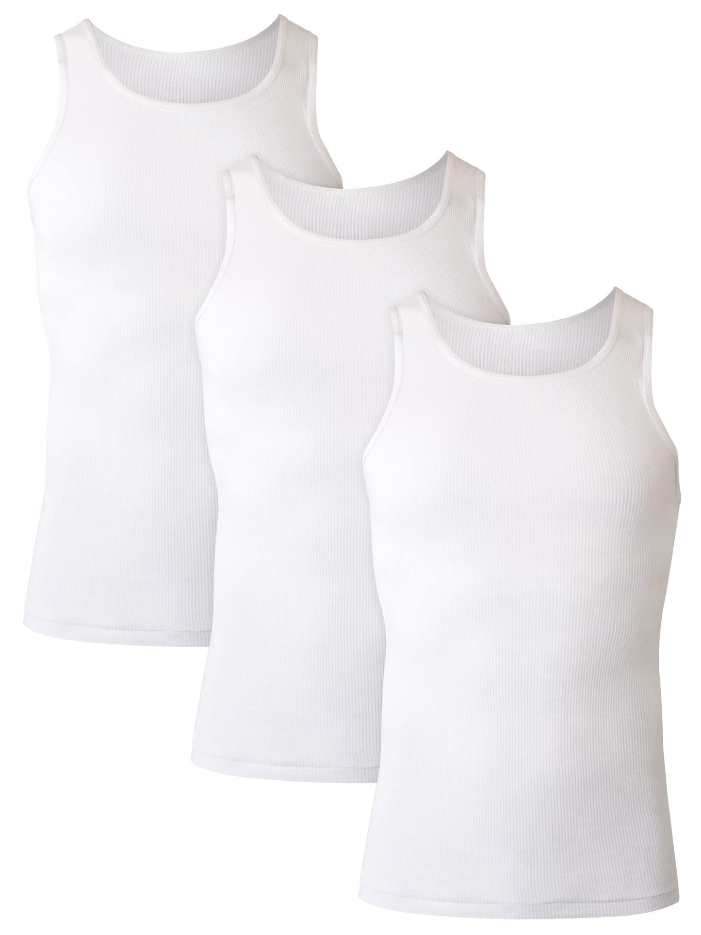 Hanes Mens White A-Shirt 3-Pack, 3X, White