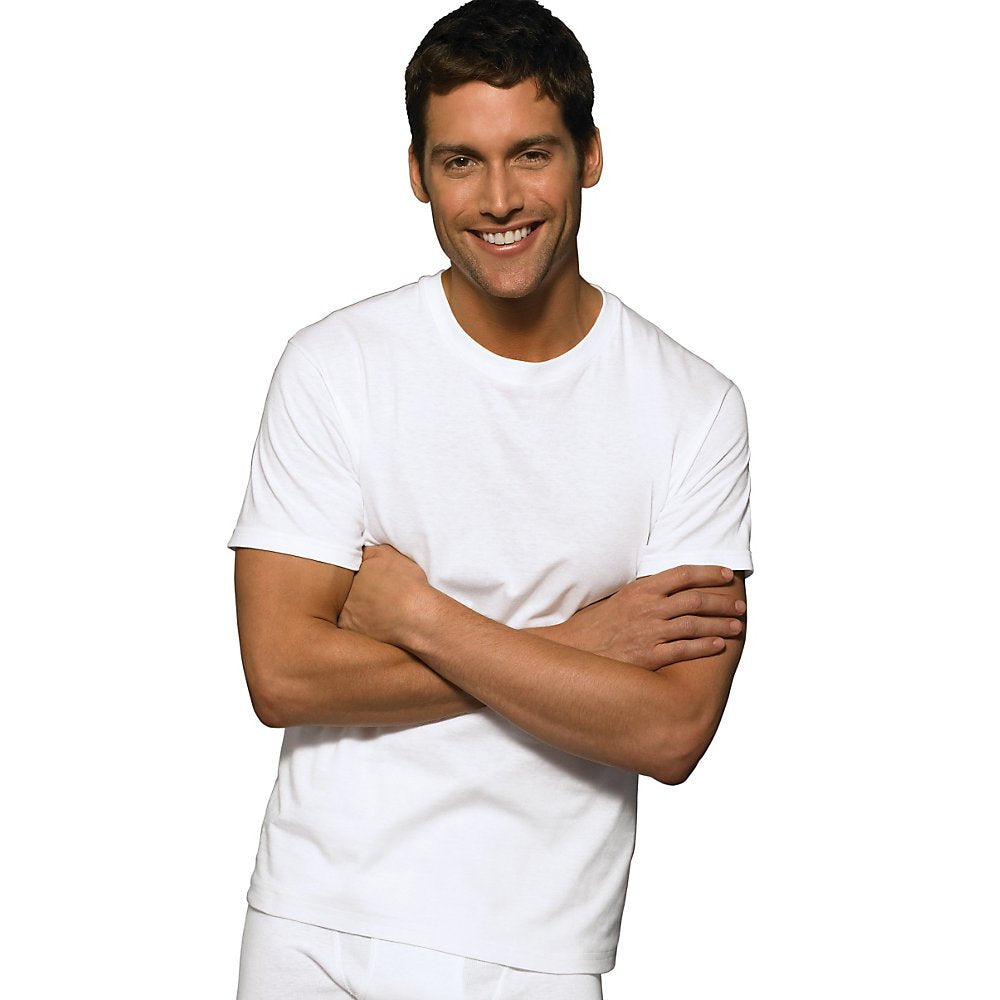 Hanes Men's Classics 10 Pack Crew Neck Tee (White, Medium 10-Pack)