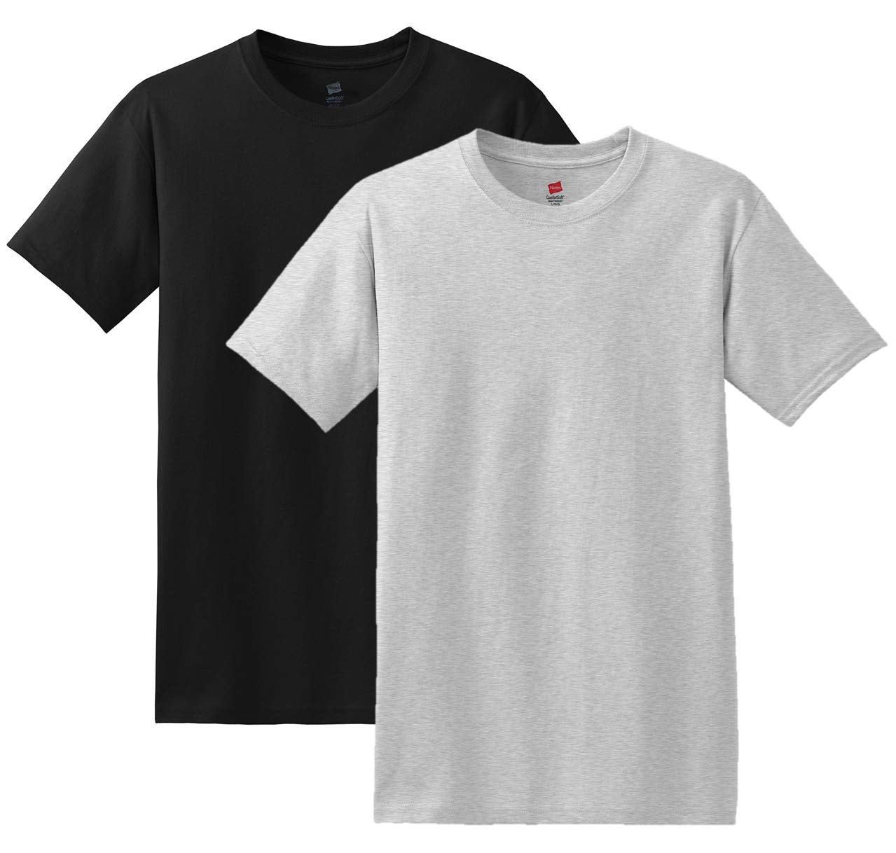 Hanes Men's 4 Pack Short Sleeve Comfortsoft T-Shirt - 2 Ash / 2 Sand - Large
