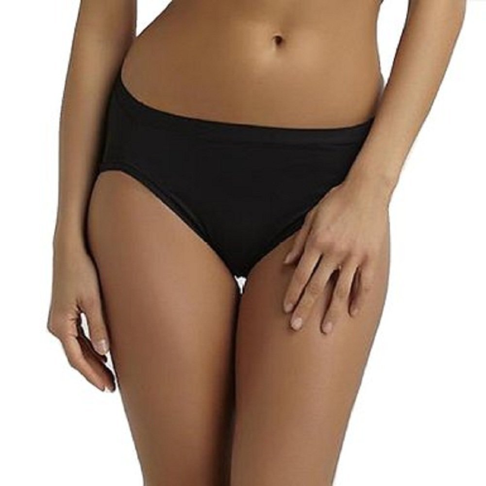 Hanes 3Pack Ladies Microfiber Hi Cuts Briefs Underwear Womens Ladys Panties 10