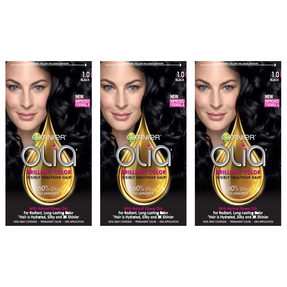 Garnier Olia Oil Powered Permanent Hair Color, 4.15 Dark Soft Mahogany