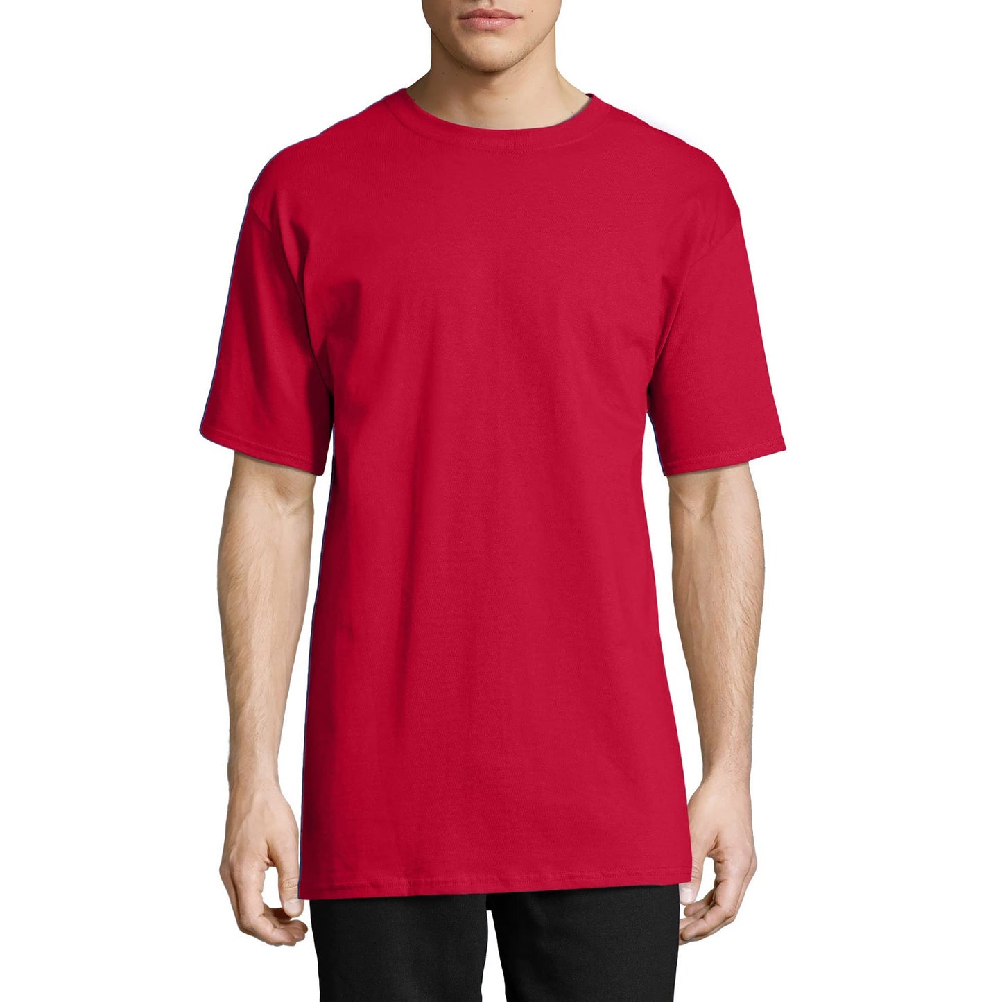 Hanes Men's Short Sleeve Beefy-T (Pack of 2), Deep Red, 4X-Large