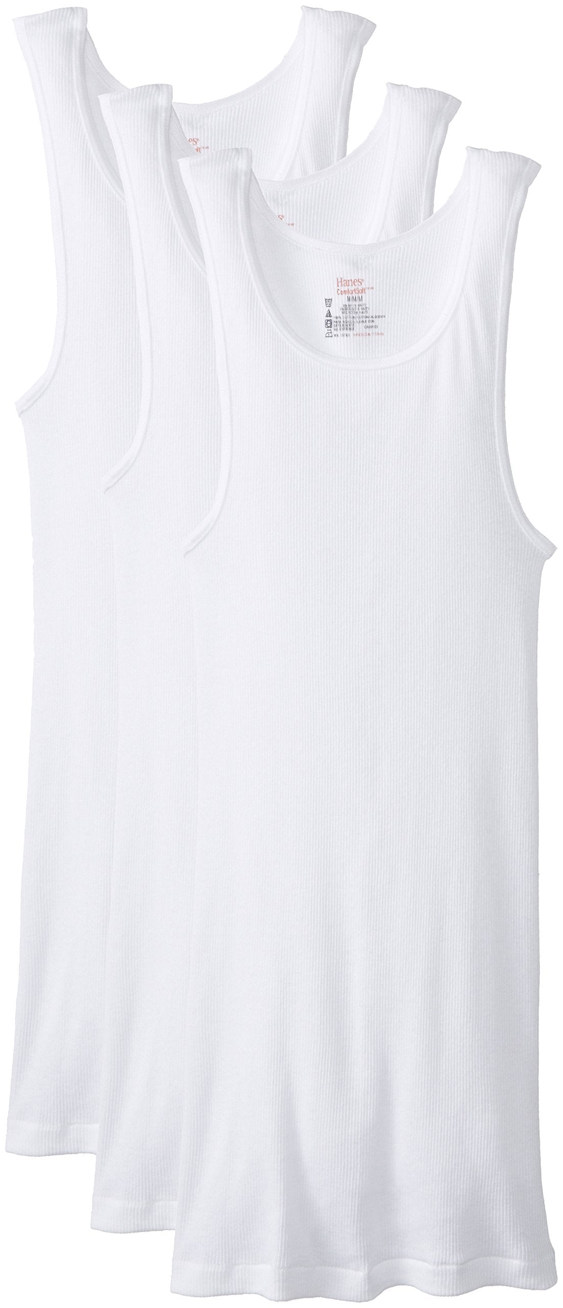 Hanes Mens White A-Shirt 3-Pack, 3X, White