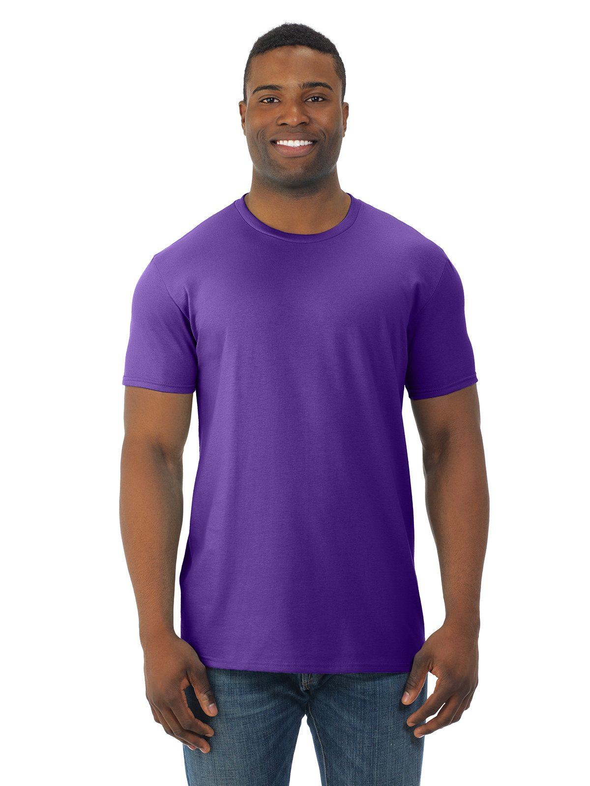 Fruit of the Loom Adult 4.7 oz. Sofspun® Jersey Crew T-Shirt 2XL PURPLE