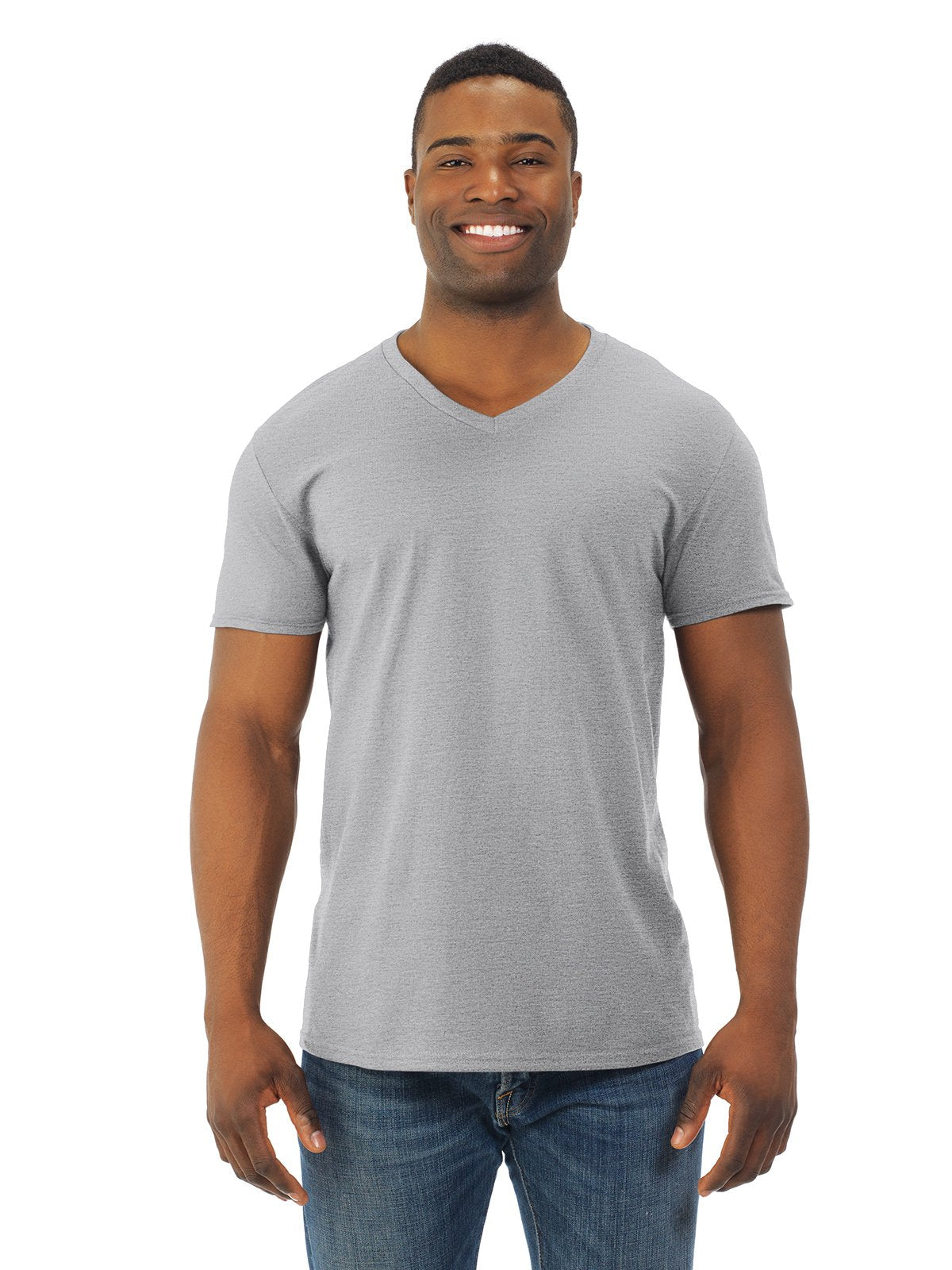 Fruit of the Loom - Sofspun V-Neck T-Shirt - SFVR - M - White