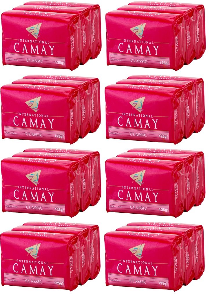 Camay Classic Softly Scented Bar Soap (Pack of 24) All-in-one exfoliating and moisturizing soap Leaves Skin Smooth & Radian! Great for Hands, Face & Body! (24 Bars, 4.4oz Each Bar)
