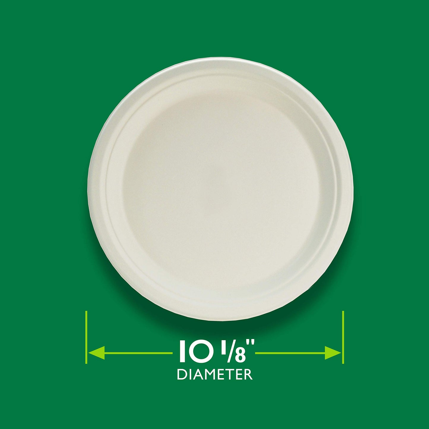 Hefty EcoSave Disposable Plates, Made from Plant Based Materials, Heavy Duty Paper Plates, 10 ⅛ Inch Disposable Plates (16 Count, Pack of 4)