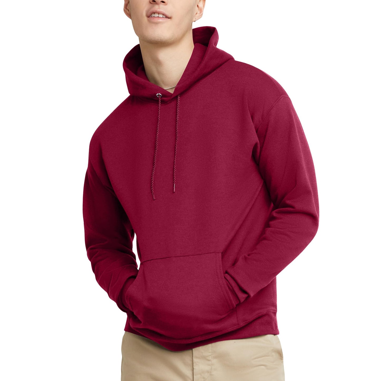 Hanes mens Pullover Ecosmart Hooded Sweatshirt Hoody, Deep Red, 4X-Large US