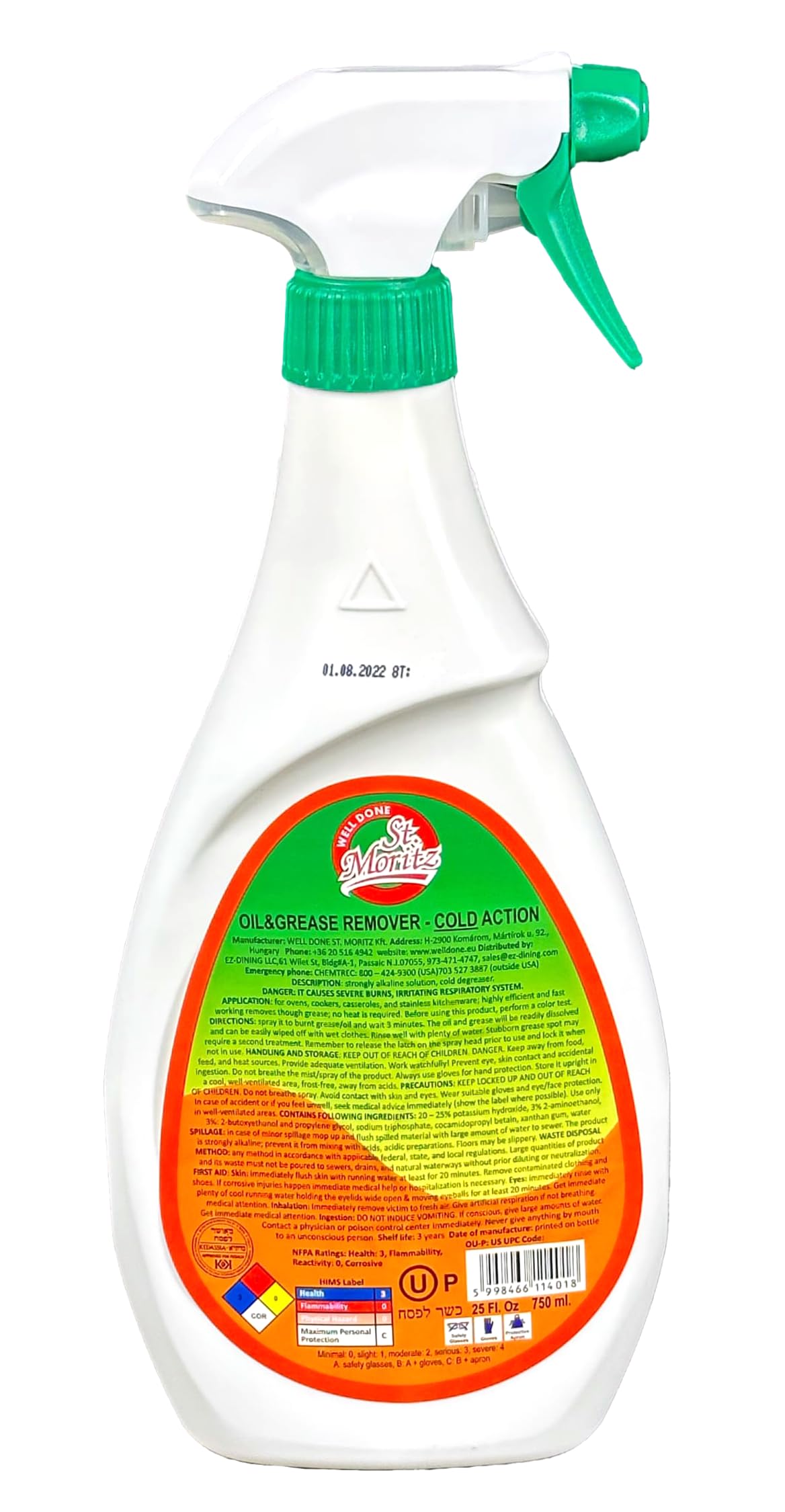 Well Done St. Moritz Cold Action Grease and Oil Remover - 27 Oz