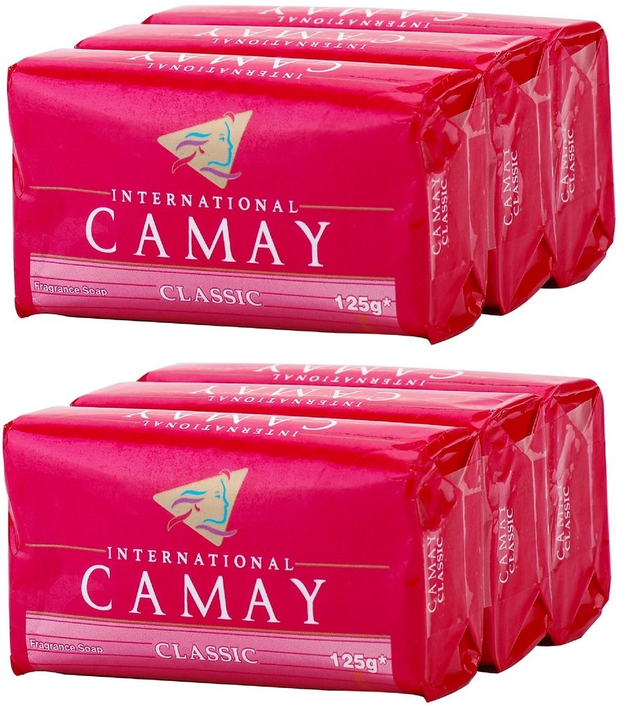 Camay Classic Softly Scented Bar Soap (Pack of 6) All-in-one exfoliating and moisturizing soap Leaves Skin Smooth & Radian! Great for Hands, Face & Body! (6 Bars, 4.4oz Each Bar)