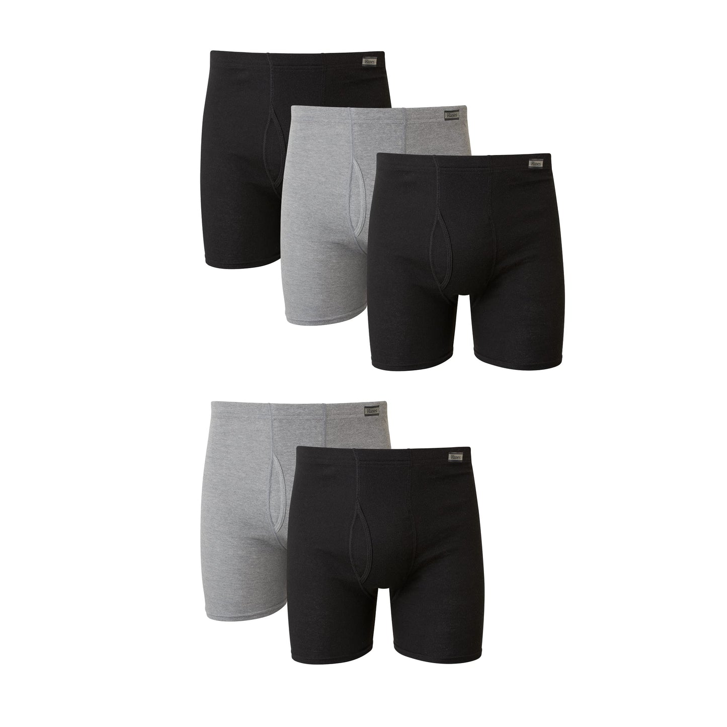 Hanes Mens Assorted ComfortSoft Boxer Briefs 5 Pack