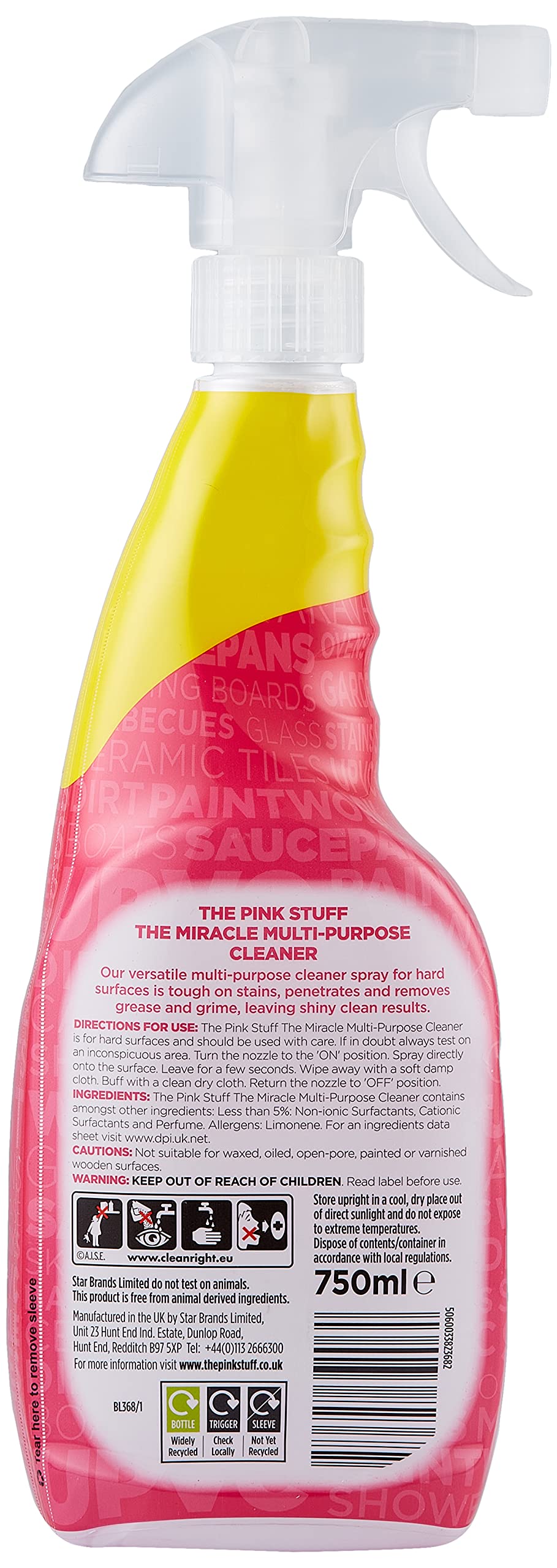 Stardrops - The Pink Stuff Miracle Multi-Purpose Cleaner - Removes Grease, Grime, and Stains on Kitchens, Bathrooms, Floors, and More