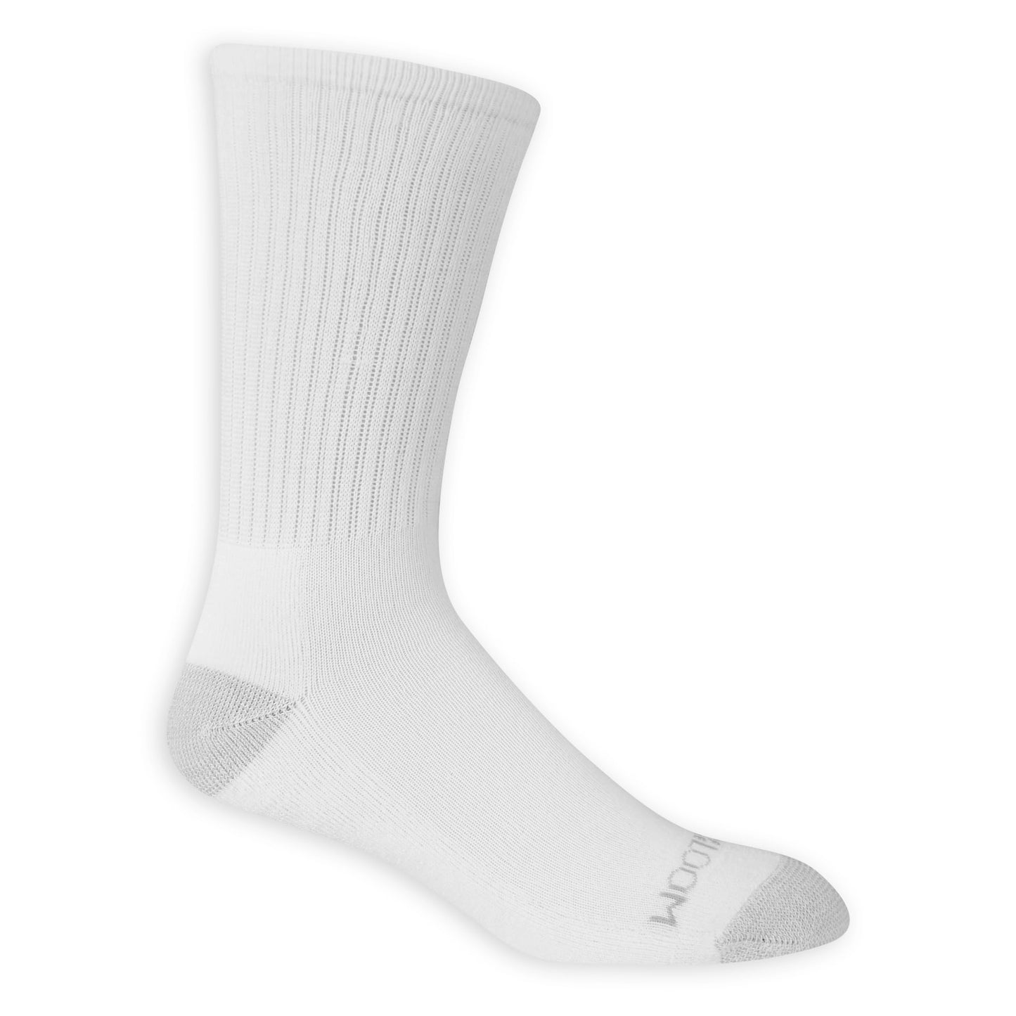 Fruit of the Loom Men's Dual Defense Crew Socks (12 Pack), White, Medium (6 - 12)