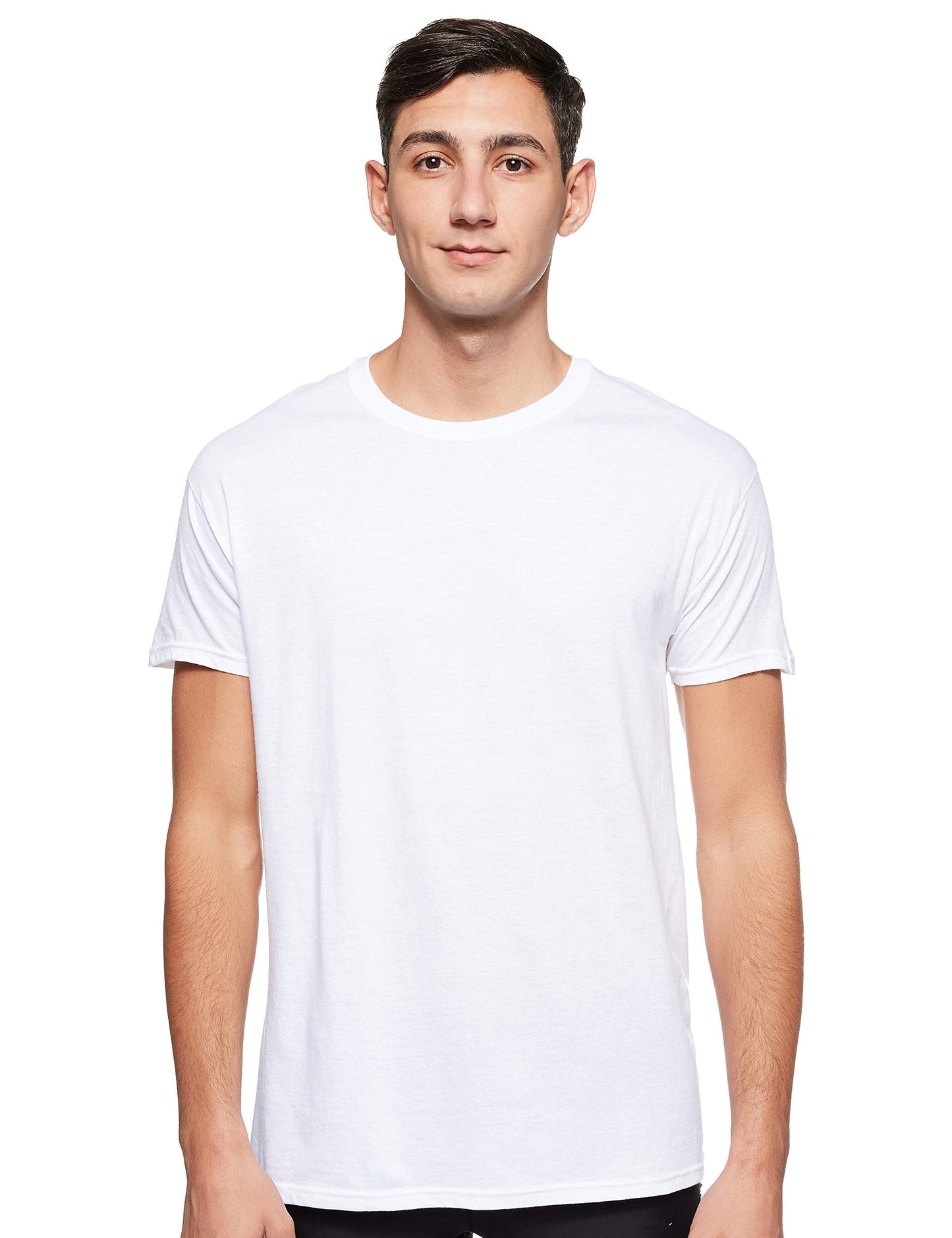 Hanes Ultimate Men's Comfort Fit Crewneck Undershirt 4-Pack, White, X-Large