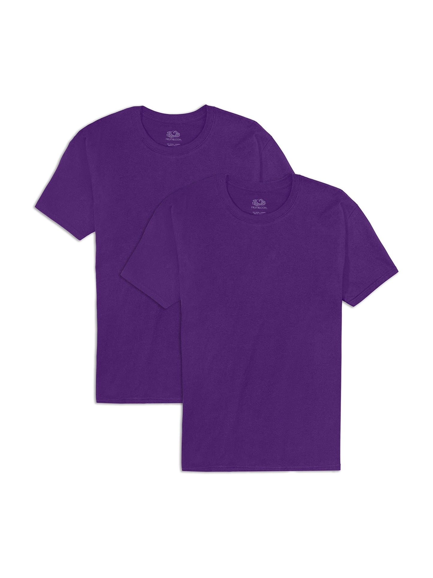 Fruit of the Loom Men's Tee Eversoft Cotton T Shirts, Breathable & Moisture Wicking with Odor Control, Sizes S-4X, Crew-12 Pack-White, 3X-Large
