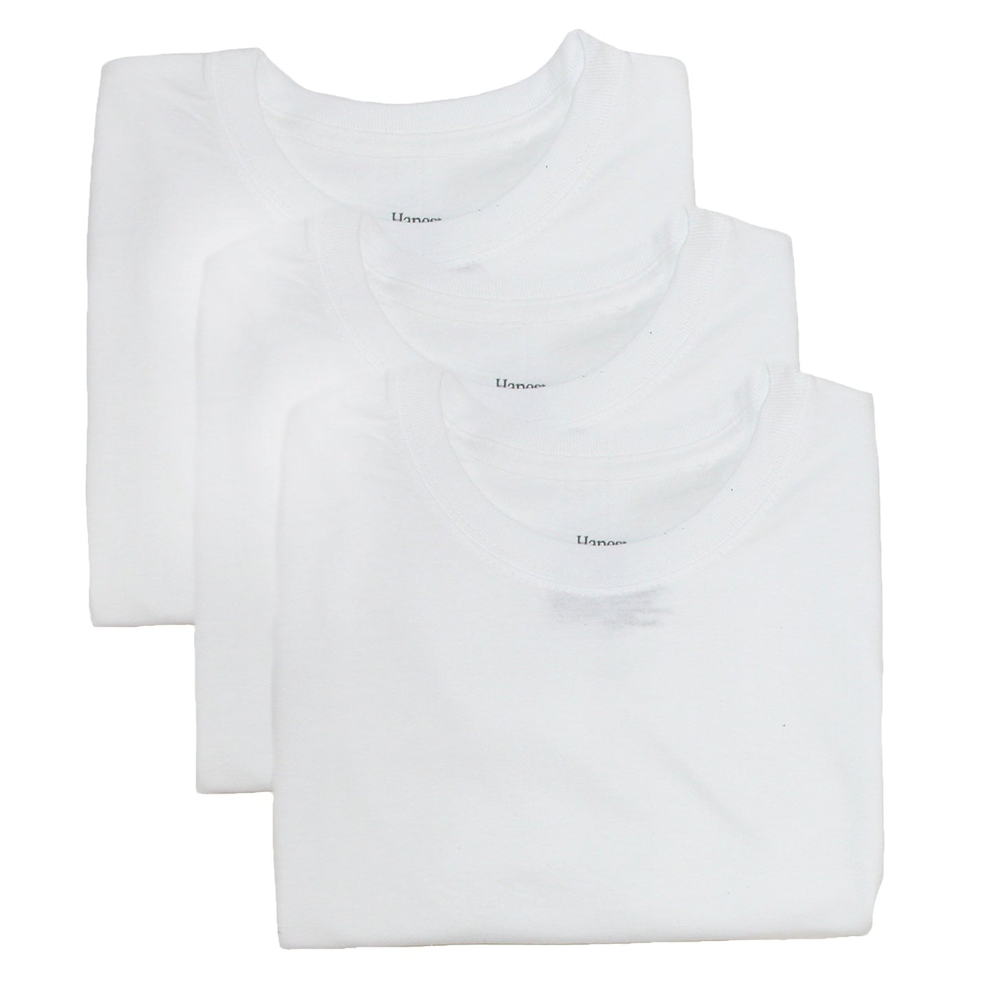 Hanes Boys ComfortSoft Crewneck T-Shirt 3 Pack, White - Medium (10-12)
