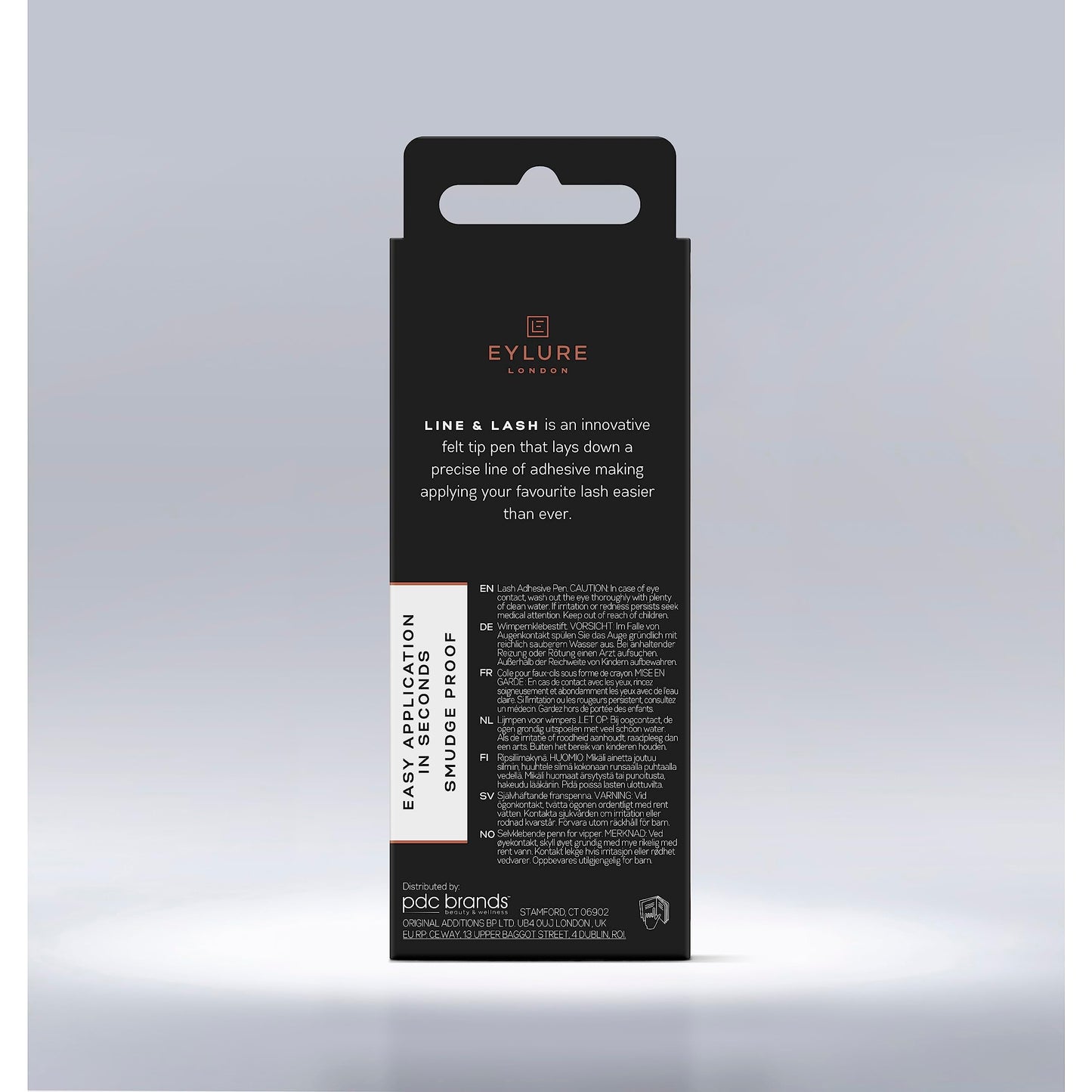 Eylure Line & Lash 2-in-1 Adhesive Eyeliner, Black