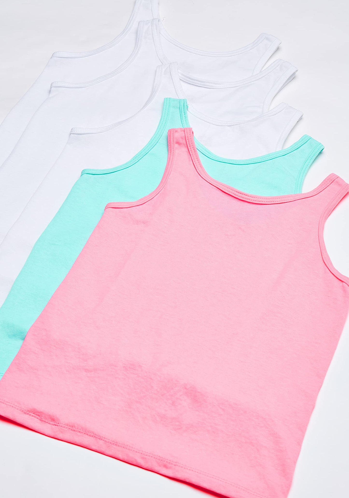Fruit of the Loom Girls' Big Assorted Tank (Pack of 5), assorted/jersey, 2T/3T