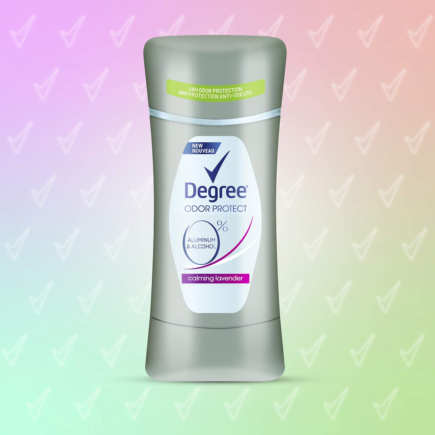 Degree 0% Aluminum Free Deodorant 48H Odor Protection Calming Lavender Deodorant for Women, 2.6 Ounce (Pack of 4)
