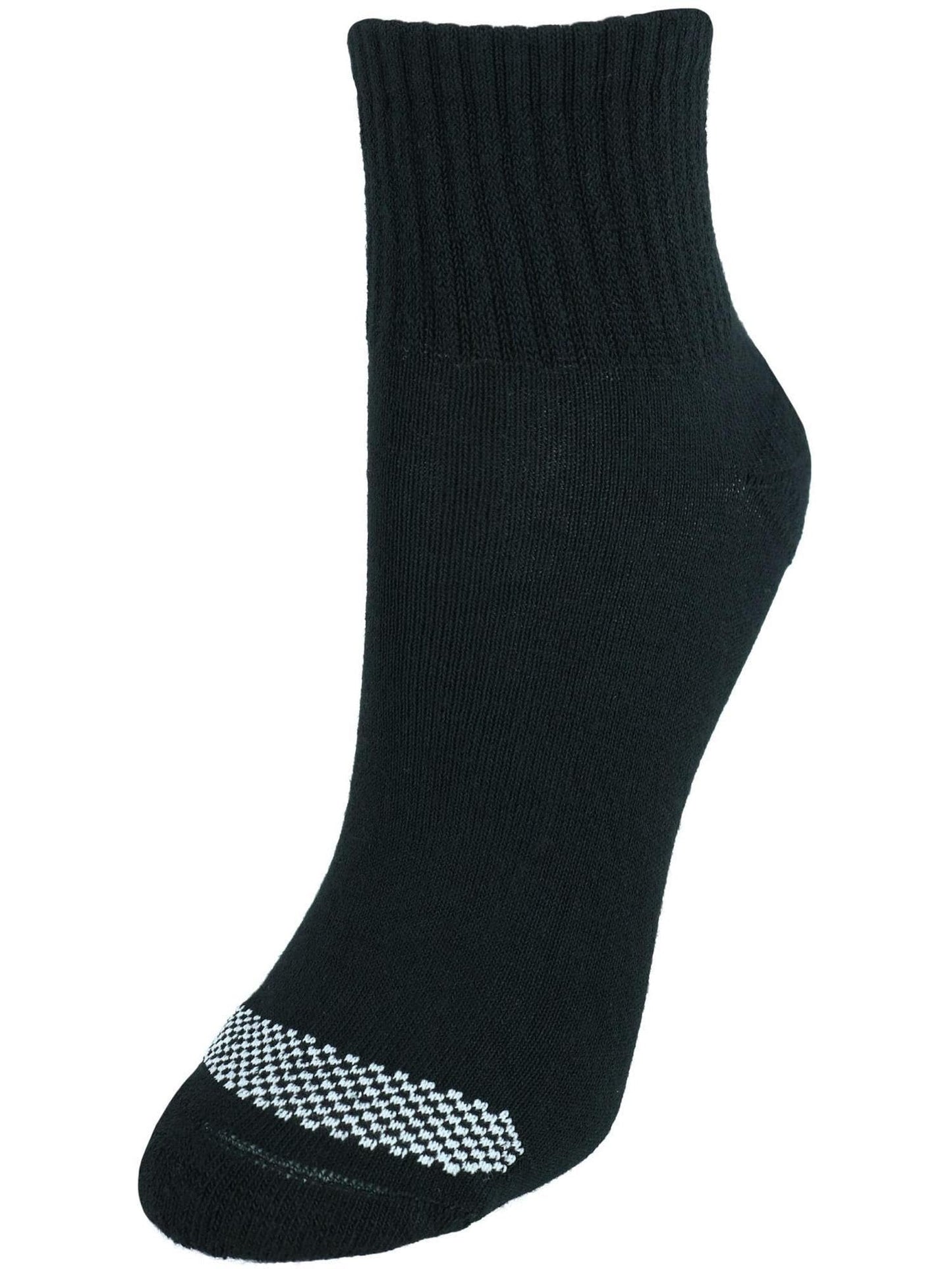 Hanes womens Cool Comfort Toe Support Ankle Socks, 6-pair Pack Casual Sock, Black/White Vent, One Size US