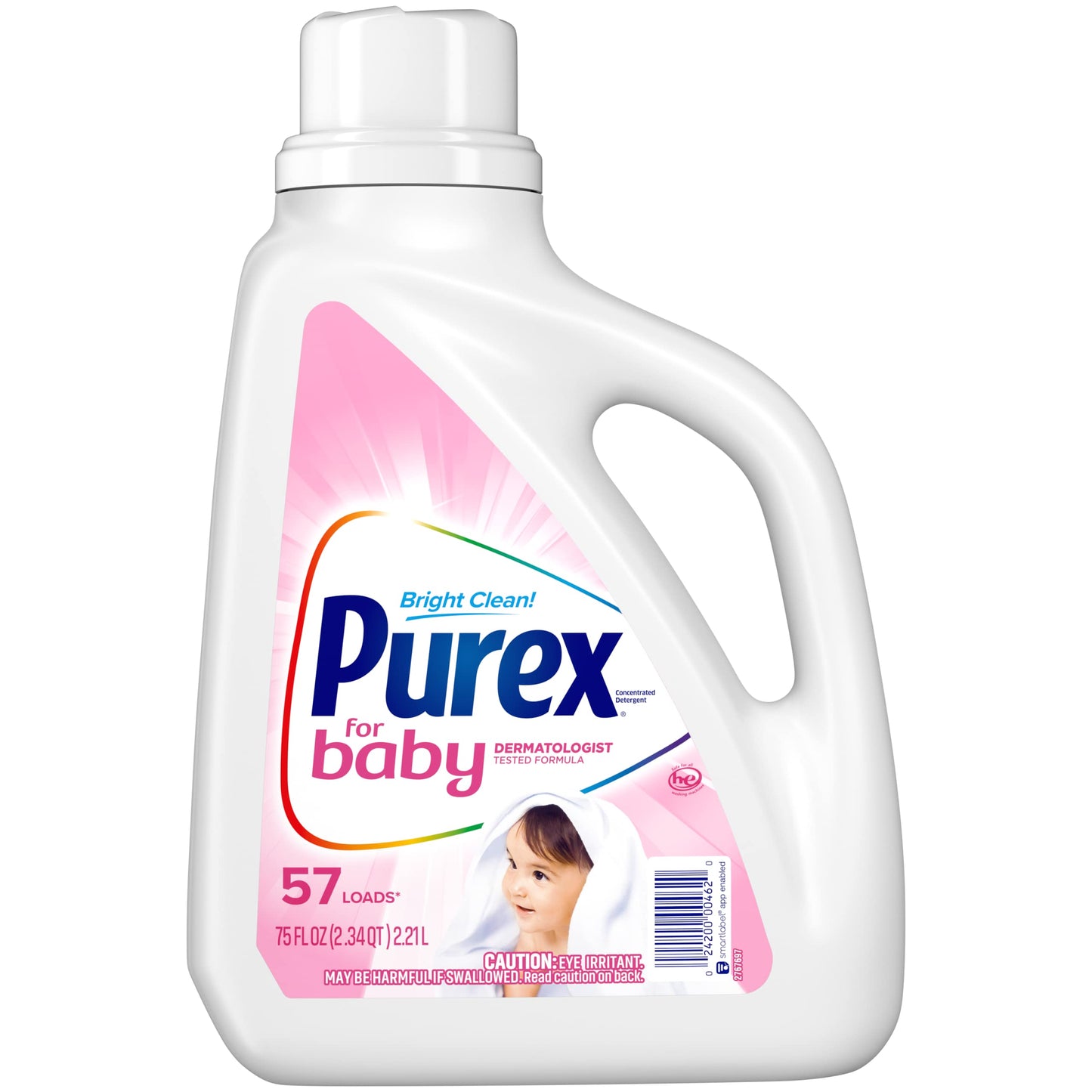 Purex Liquid Laundry Detergent for Baby, 75 Fluid Ounces, 57 Loads