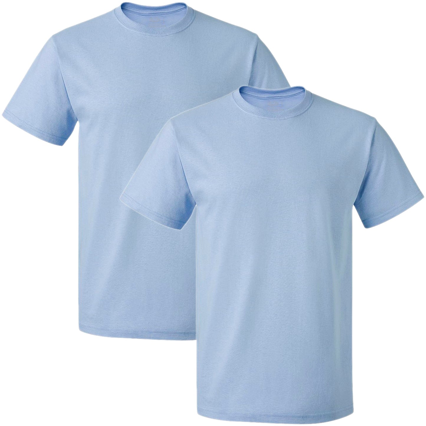 Fruit of the Loom Men's Lightweight Cotton Tees (Short & Long Sleeve), Crew-2 Pack-Heather Grey, XX-Large