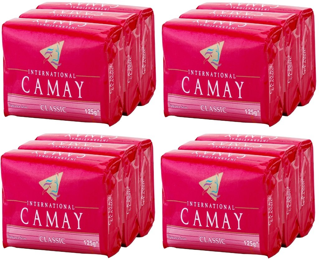 Camay Classic Softly Scented Bar Soap (Pack of 12) All-in-one exfoliating and moisturizing soap Leaves Skin Smooth & Radian! Great for Hands, Face & Body! (12 Bars, 4.4oz Each Bar)