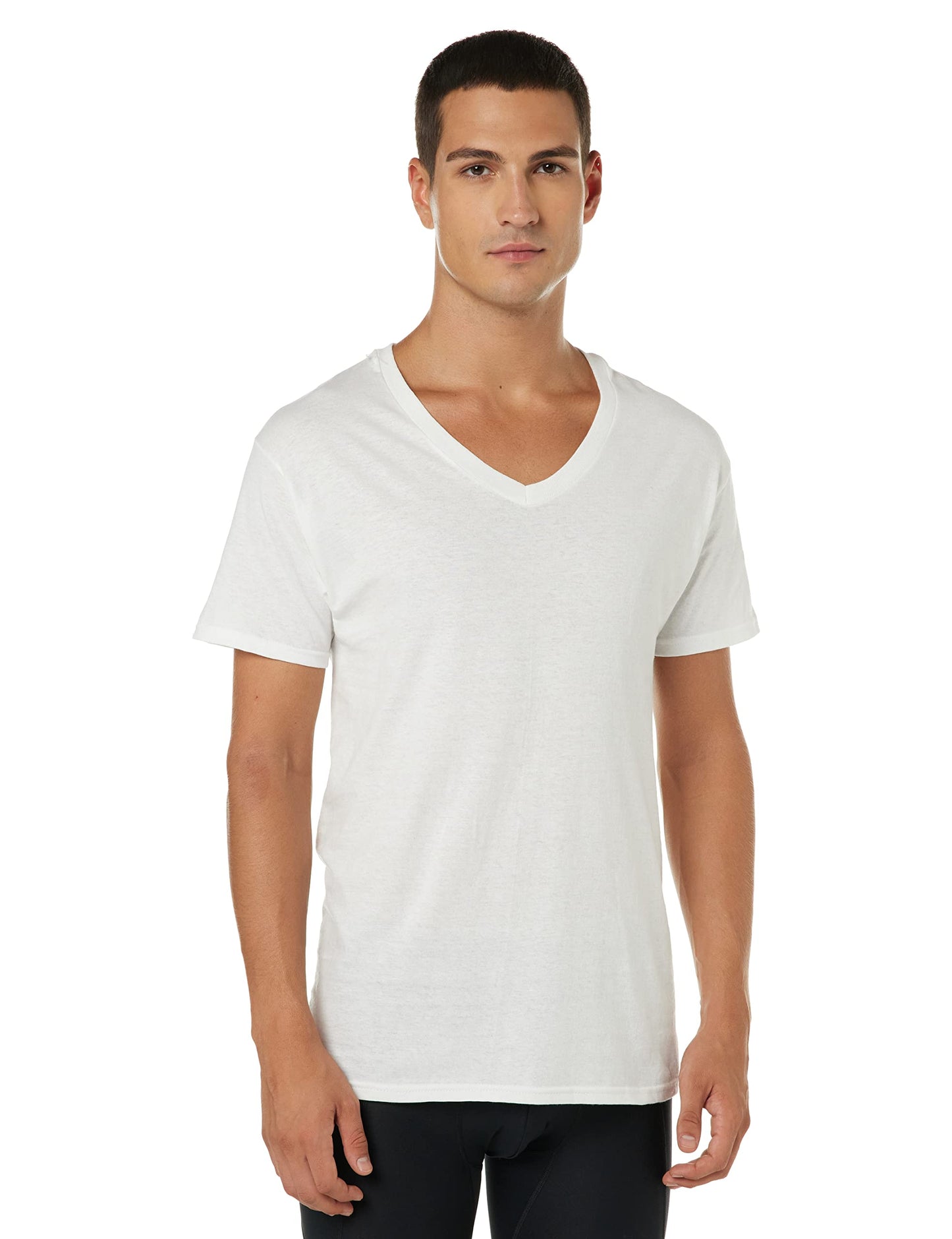 Hanes Men's 3-Pack V-Neck T-Shirt (XX-Large Tall, White)