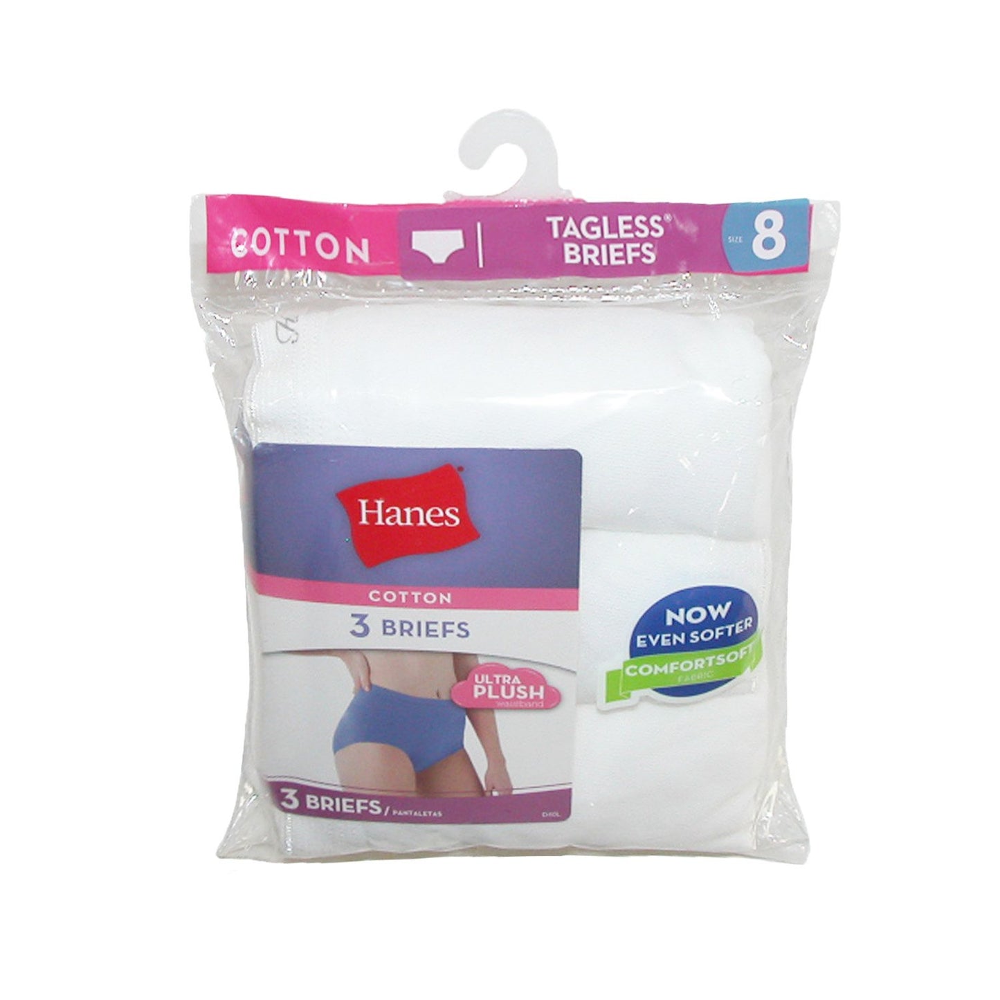 Hanes Women's Cotton Briefs (9, White)