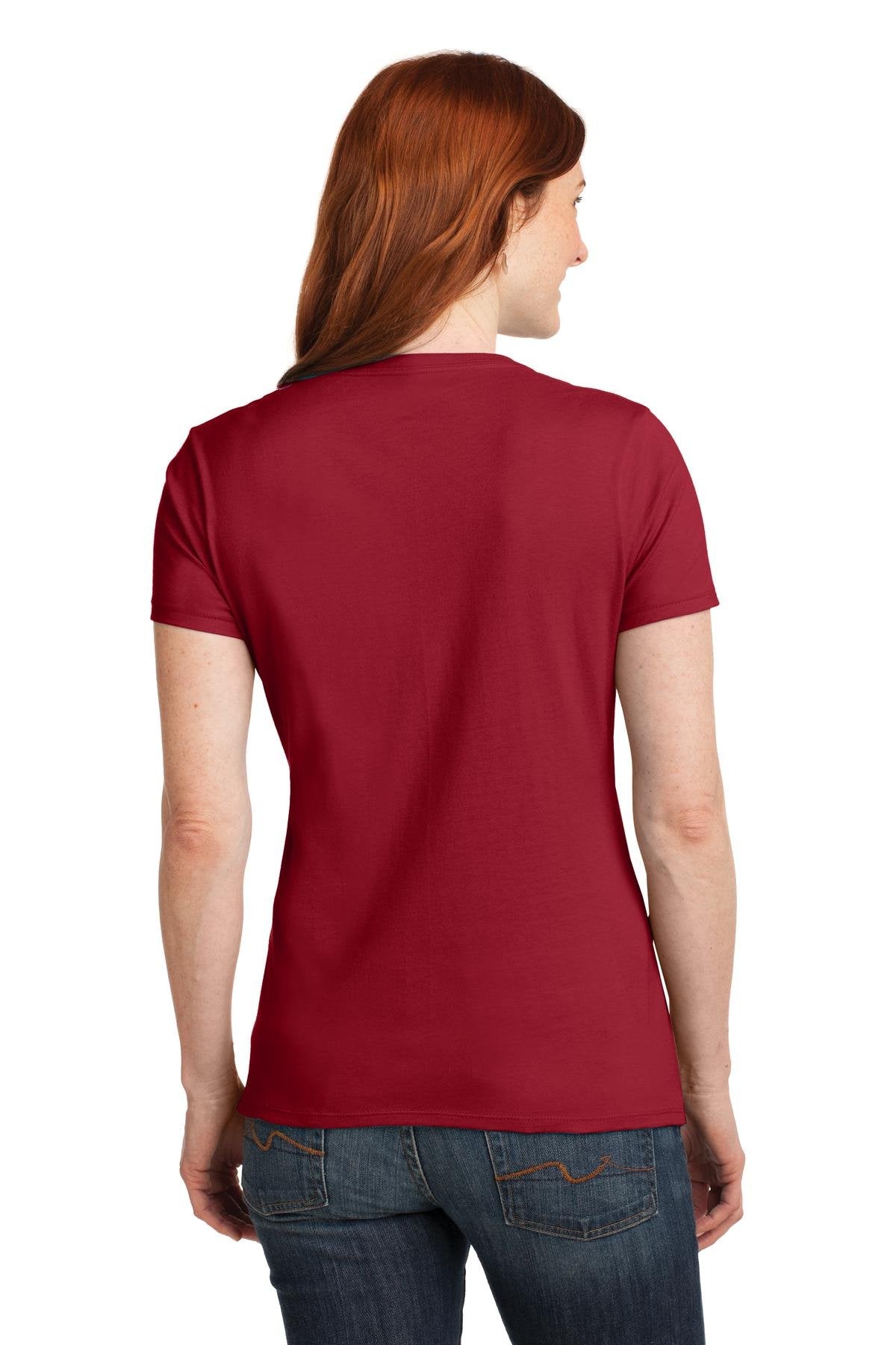 Hanes Women's Nano-T V-Neck T-Shirt_Deep Red_XS