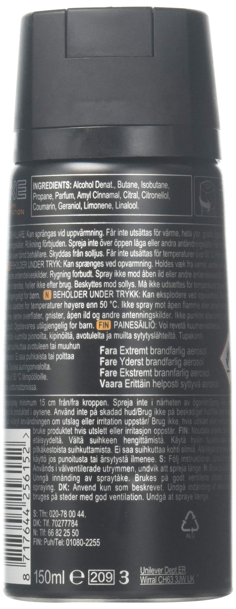Axe Body Spray Dark Temptation 4Ounce - 4 Pack