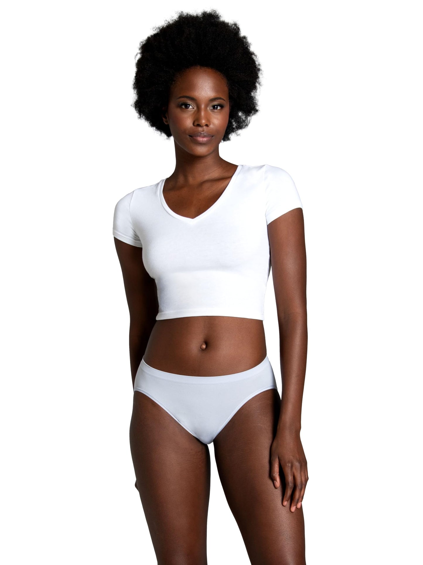 Fruit of the Loom womens Seamless Panties Bikini Underwear, Bikini - 6 Pack Assorted Colors, 9 US