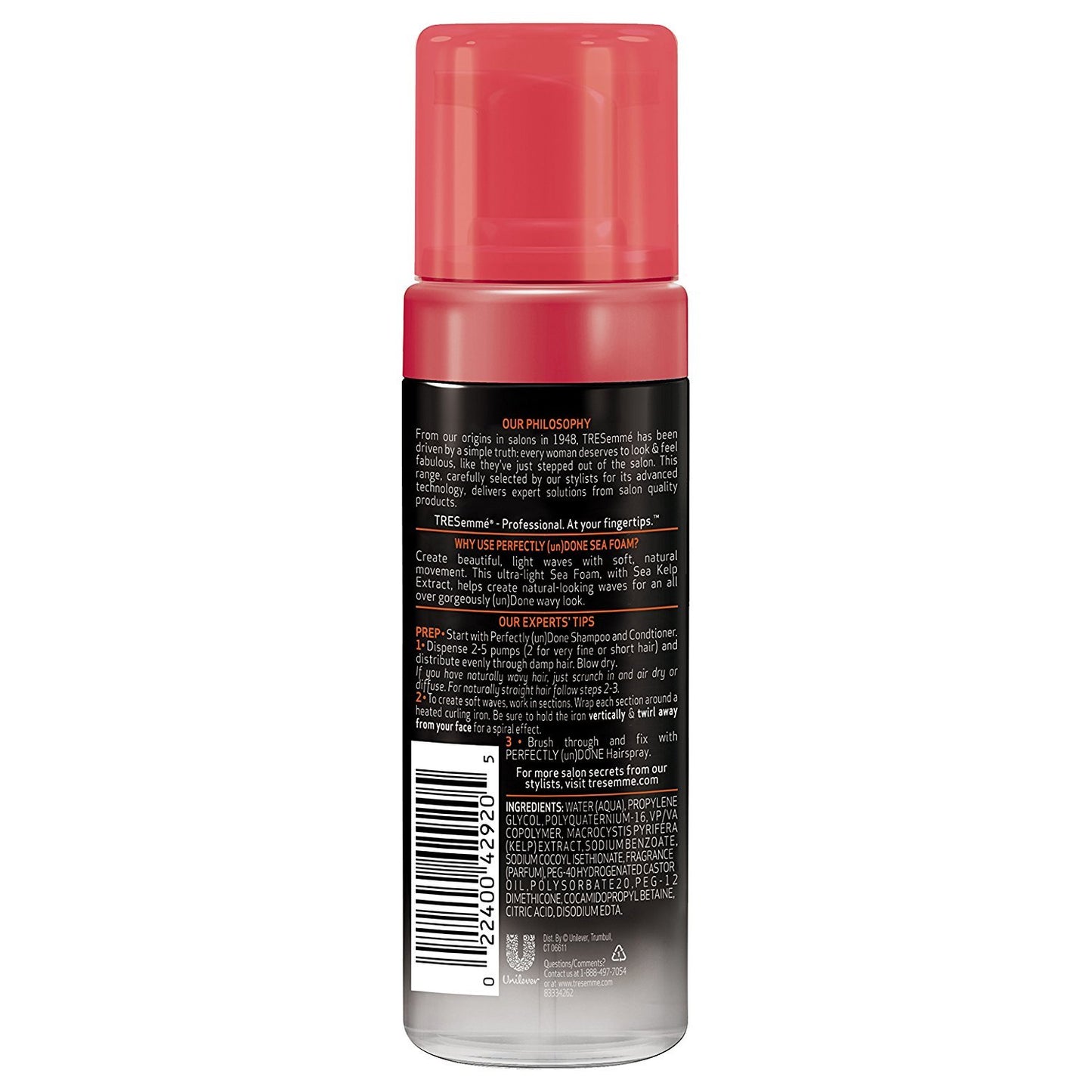 Tresemme Sea Foam 5.1 Ounce Perfectly (Un) Done (150ml) (3 Pack)