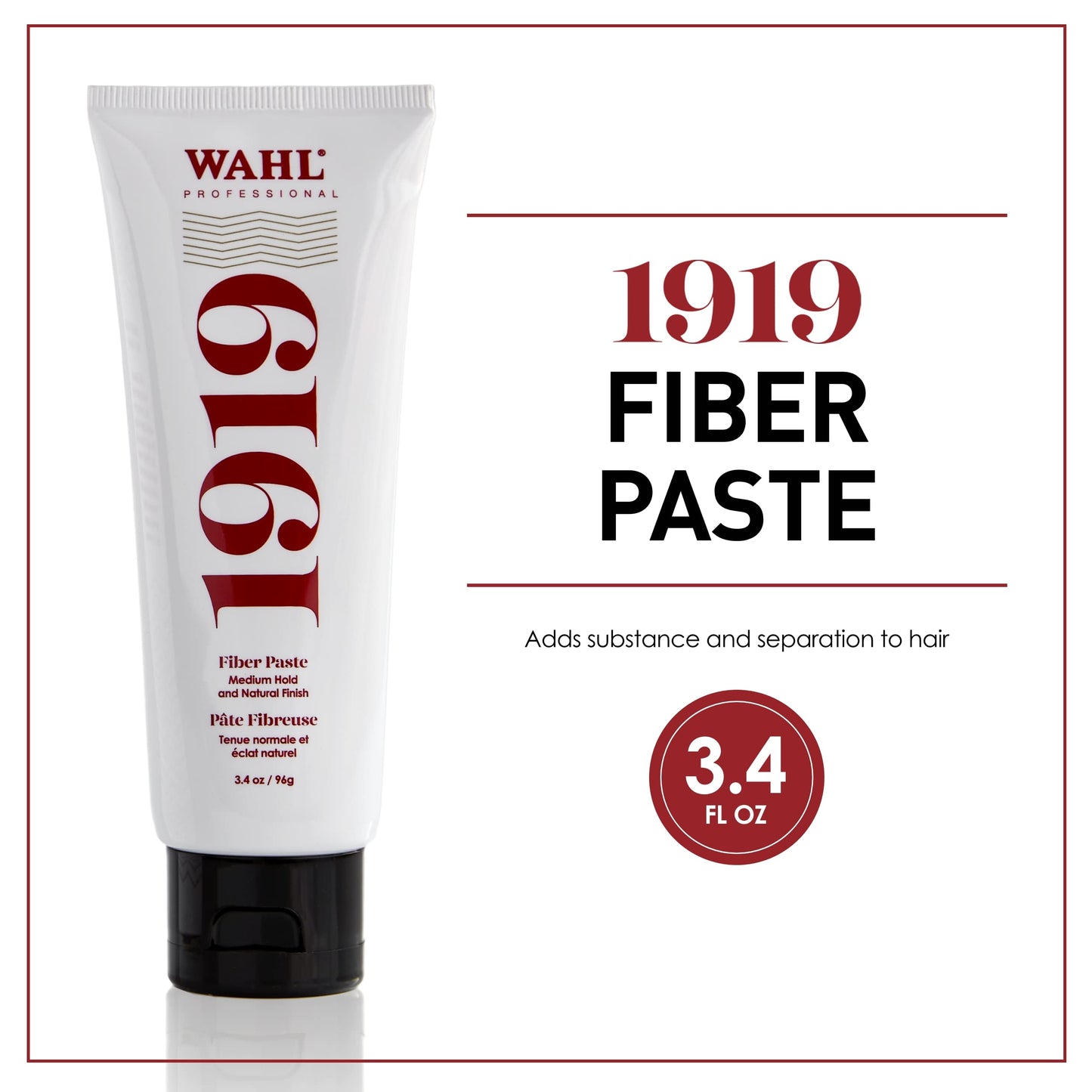Wahl Professional - 1919 Fiber Paste for Men and Women - Hair Styling Product - Travel Size - 3.4 oz