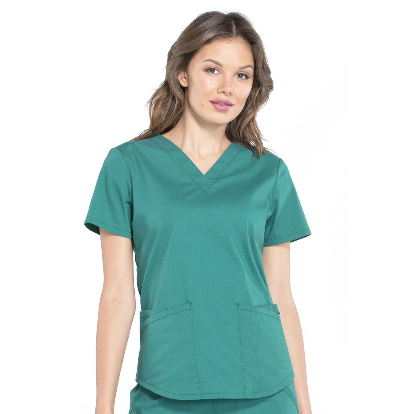CHEROKEE Workwear Professionals Women Scrubs Top V-Neck Plus Size WW665, 3XL, Eggplant