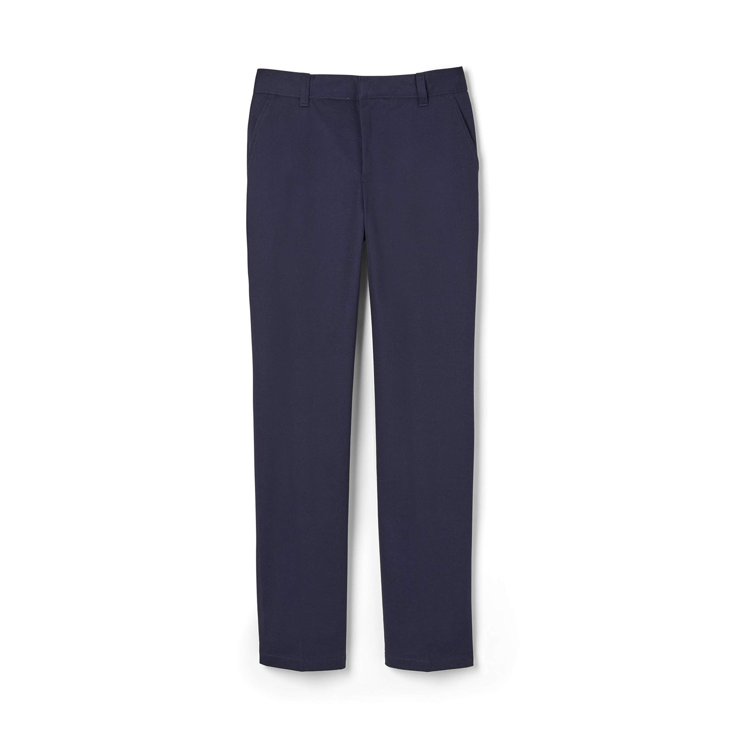 French Toast Little Boys' Flat Front Double Knee Pant with Adjustable Waist, Navy, 6
