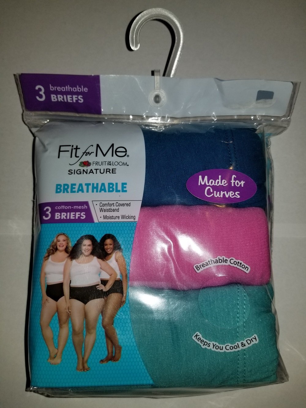 Fruit of the Loom Women's Signature Plus-Size Fit for Me Breathable Briefs (Size 11 (49-51.5"))