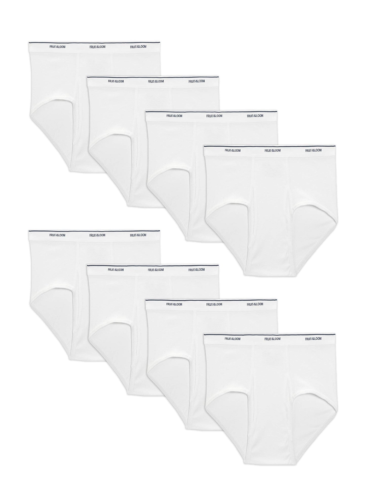 Fruit of the Loom mens Basic White Brief Multipack Underwear, White (8 Pack), XX-Large US