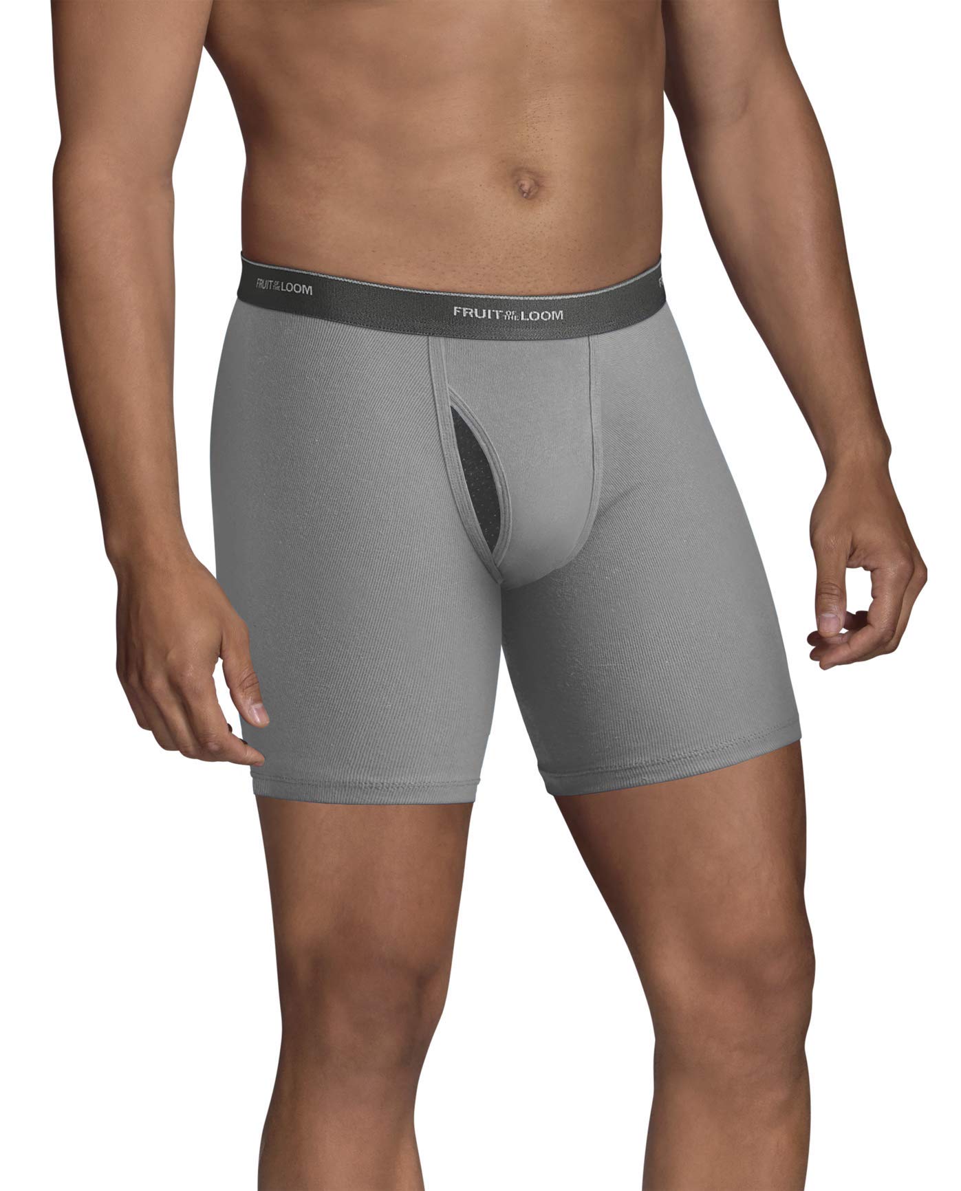 Fruit of the Loom Mens Coolzone Boxer Briefs Extended Sizes 4 Pack, 2XL Black/Grey