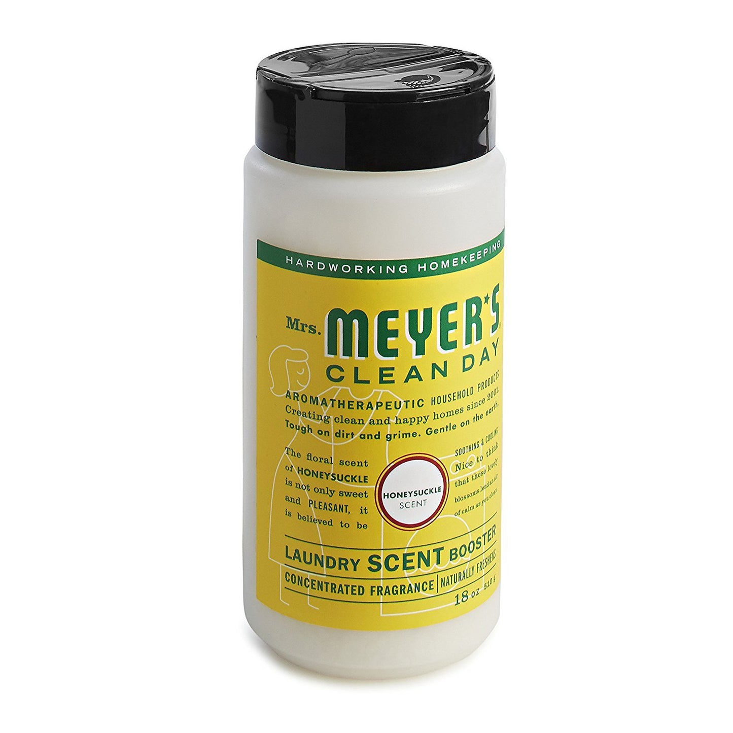 MRS. MEYER'S CLEAN DAY Laundry Booster, Pair with Liquid Laundry Detergent Or Detergent Pods, Honeysuckle, 18 oz